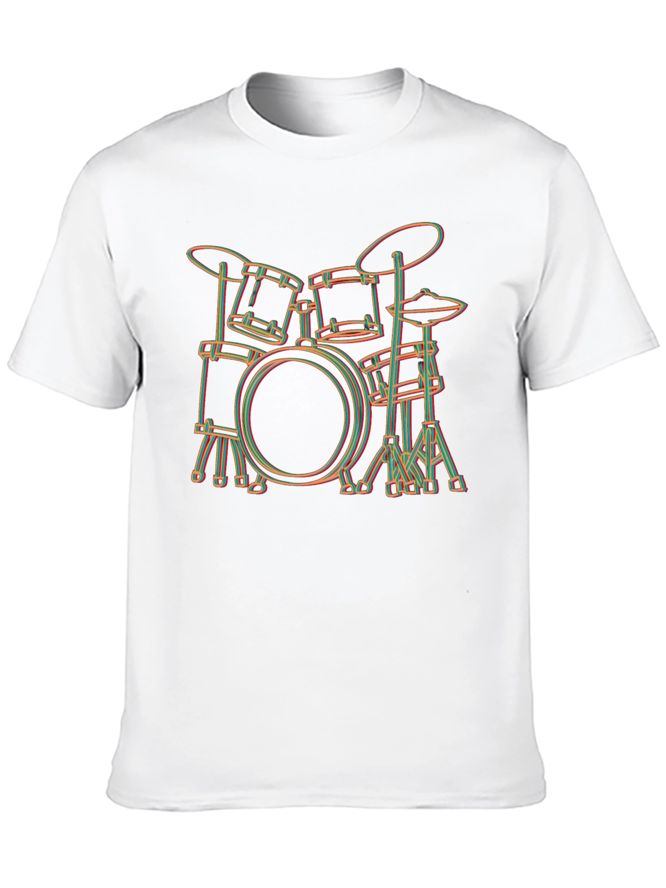 Neon Drum Set Graphic T-Shirt