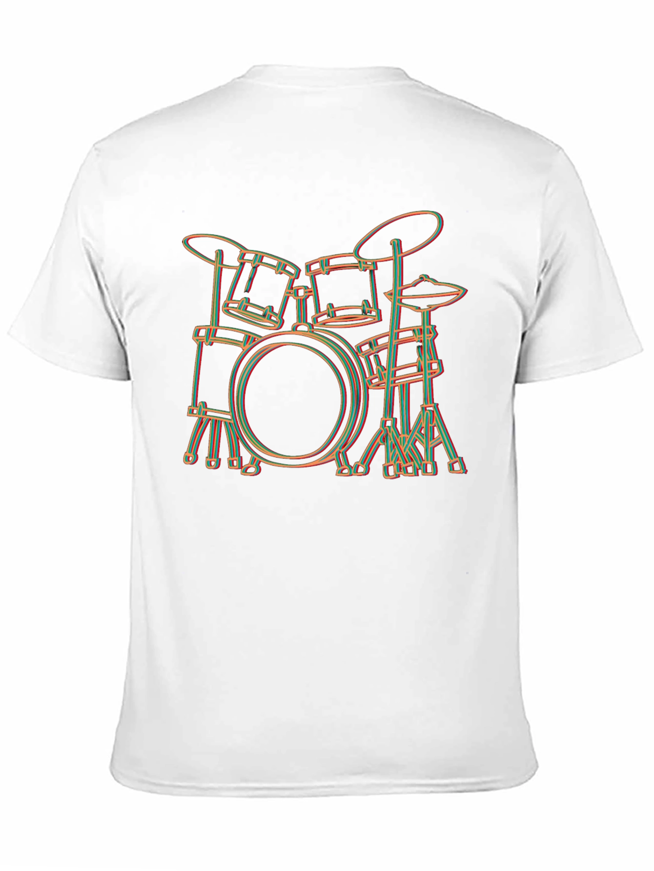 Neon Drum Set Graphic T-Shirt