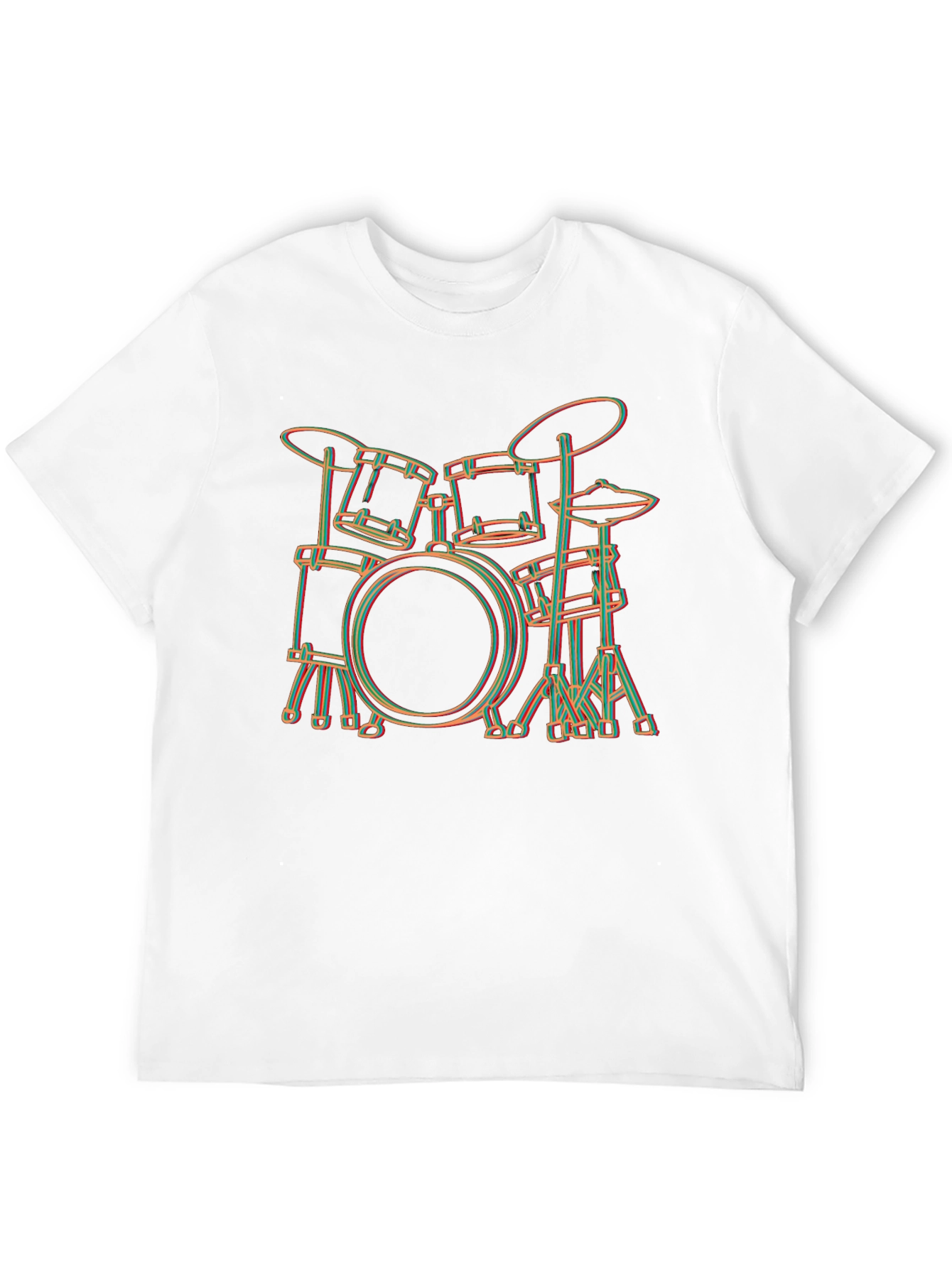 Neon Drum Set Graphic T-Shirt
