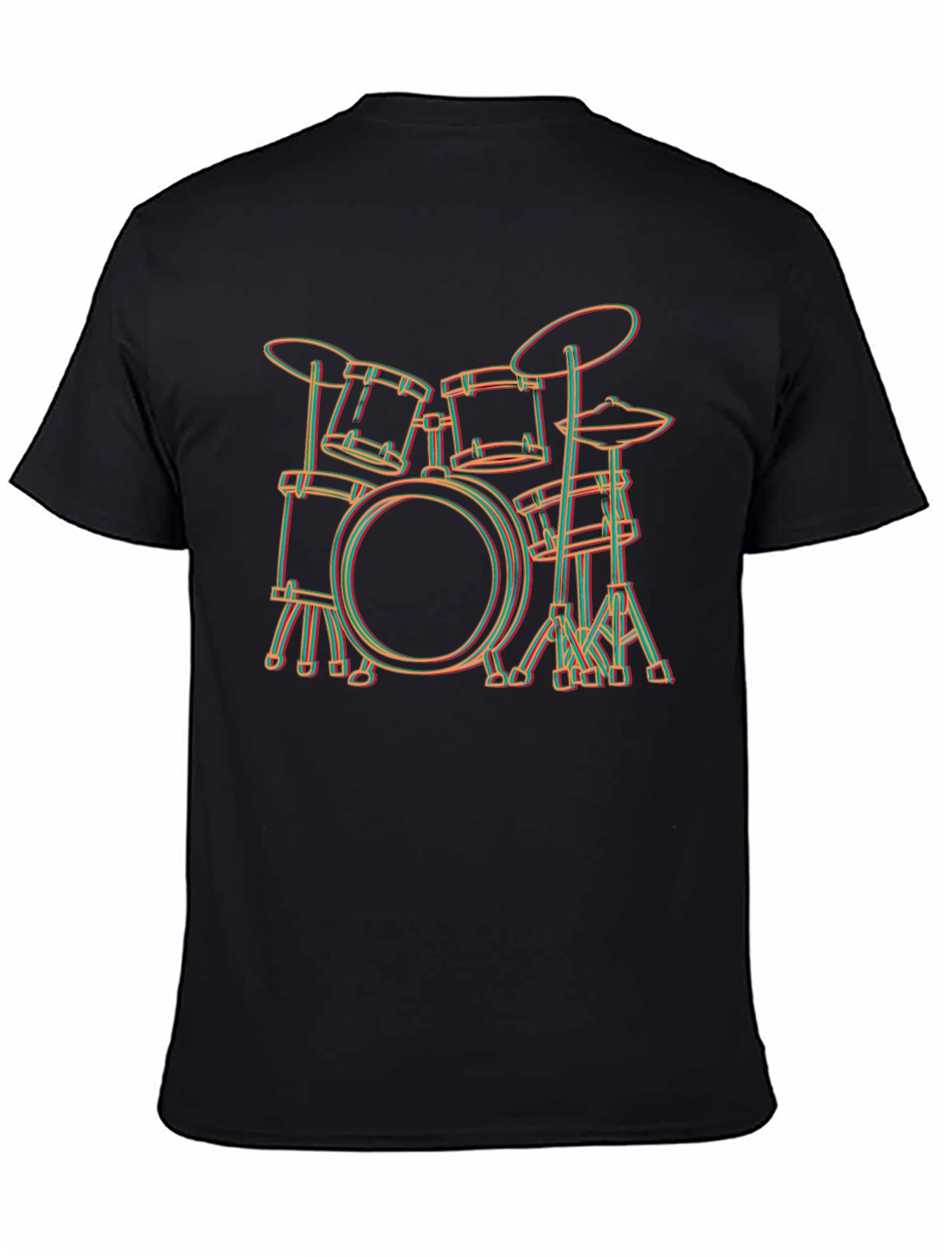 Neon Drum Set Graphic T-Shirt