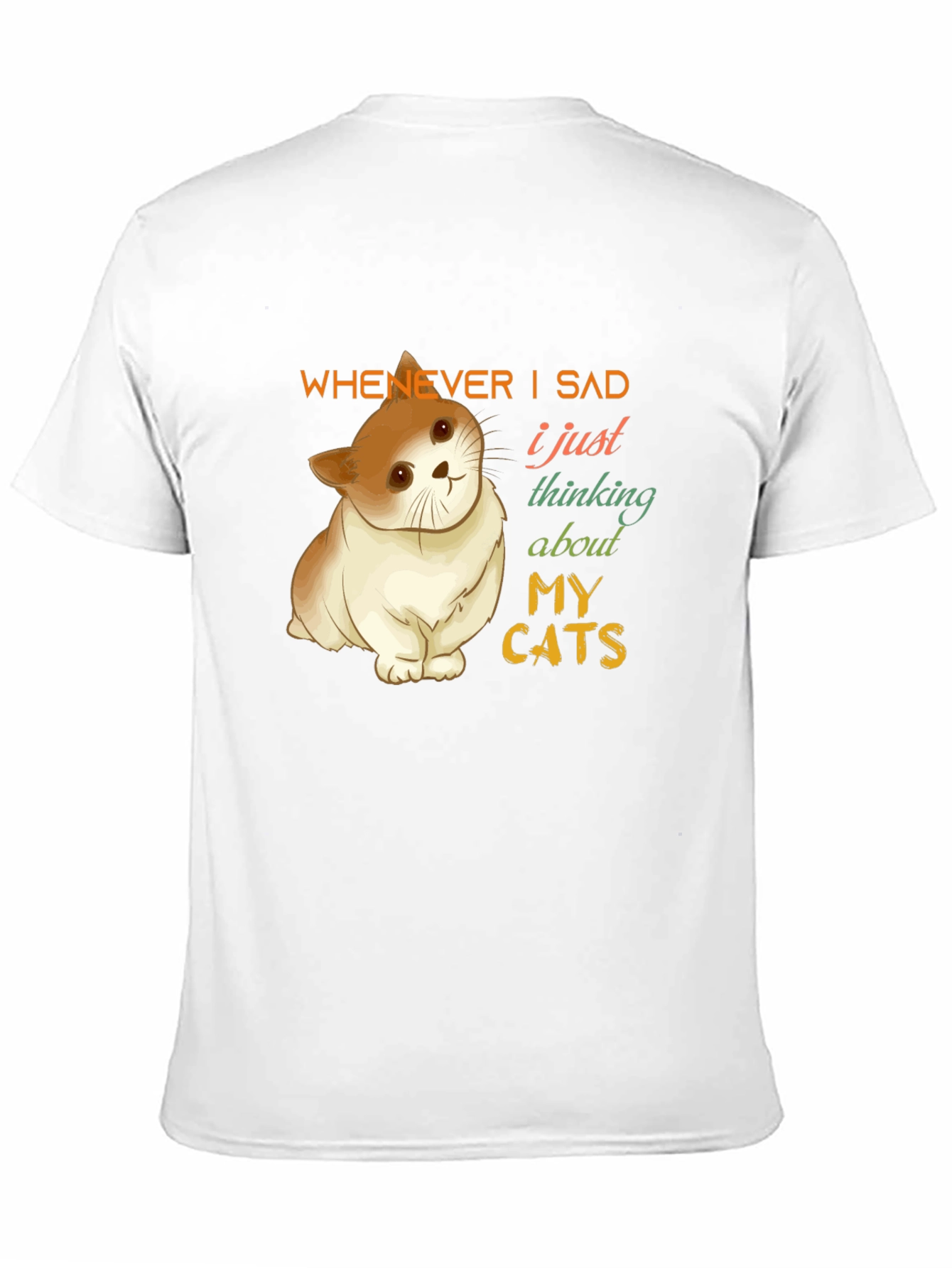 Cat Lover T-Shirt - Thinking About My Cats