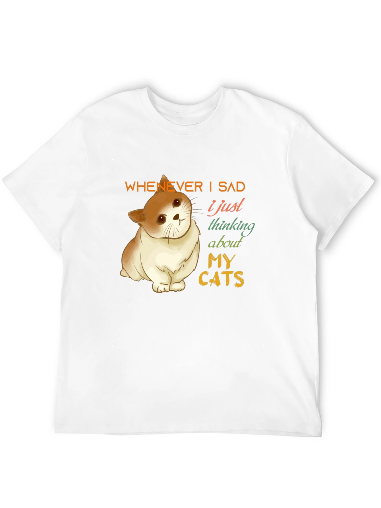 Cat Lover T-Shirt - Thinking About My Cats