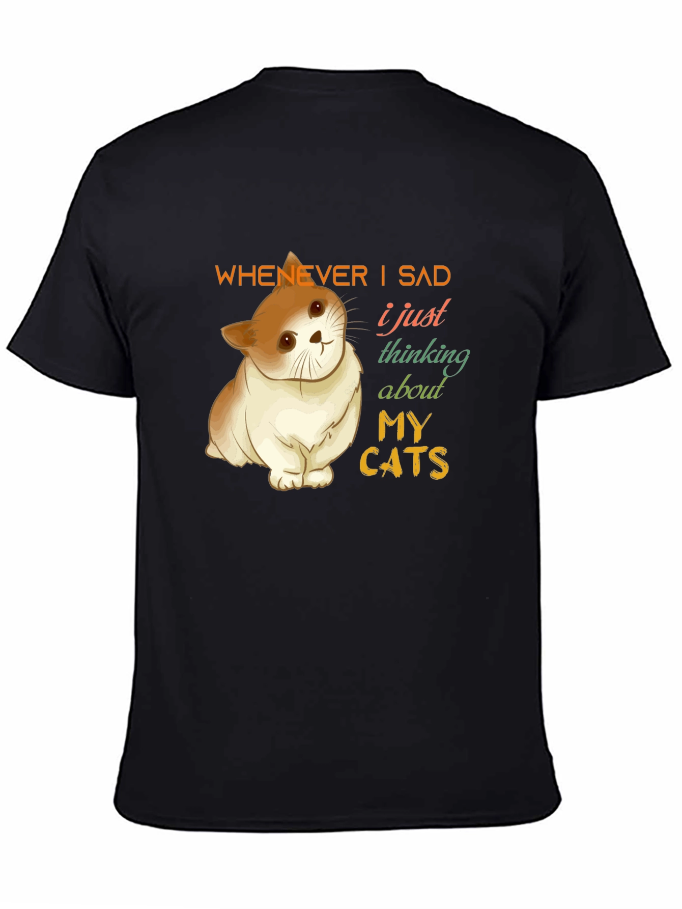 Cat Lover T-Shirt - Thinking About My Cats
