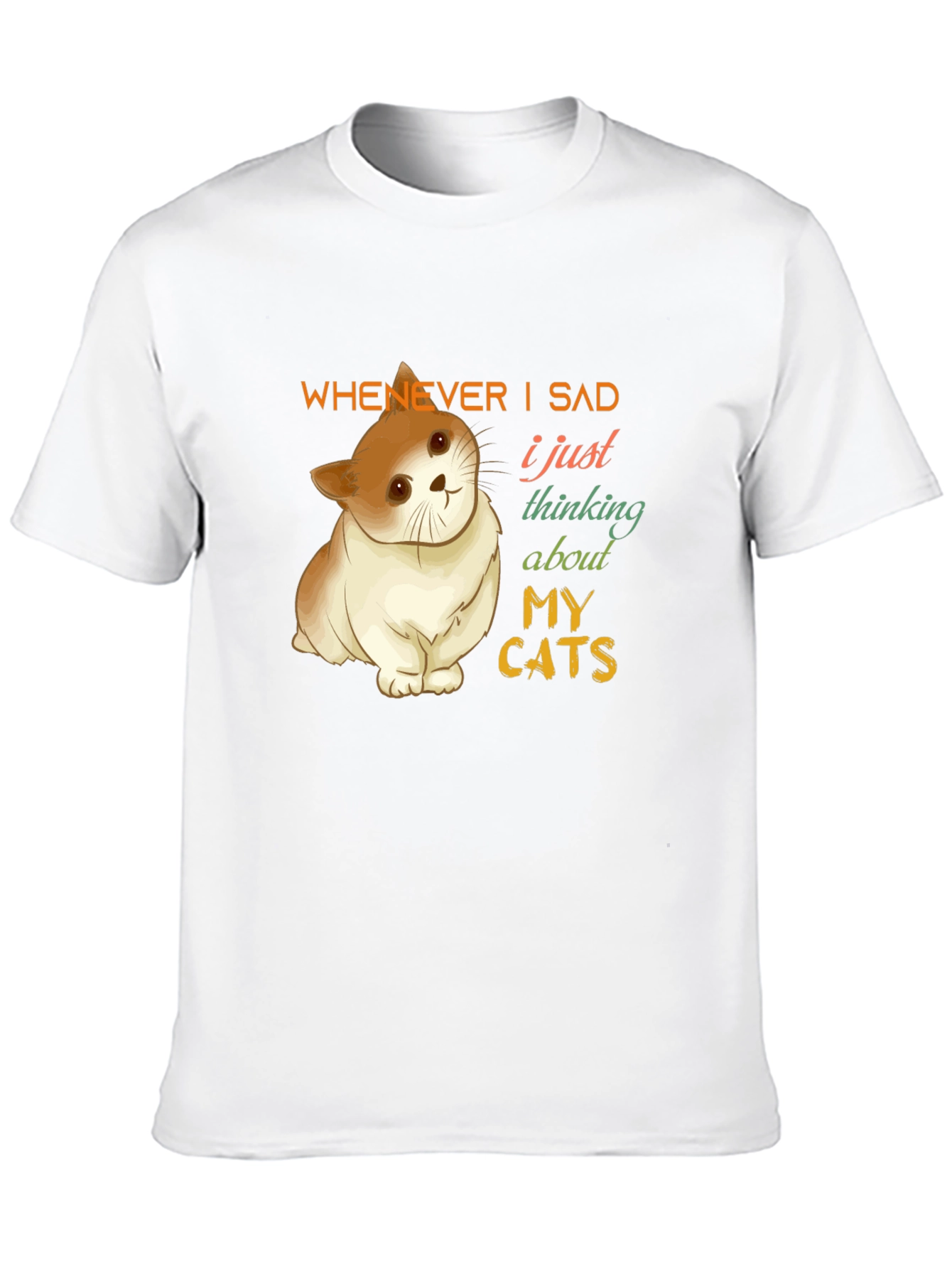 Cat Lover T-Shirt - Thinking About My Cats