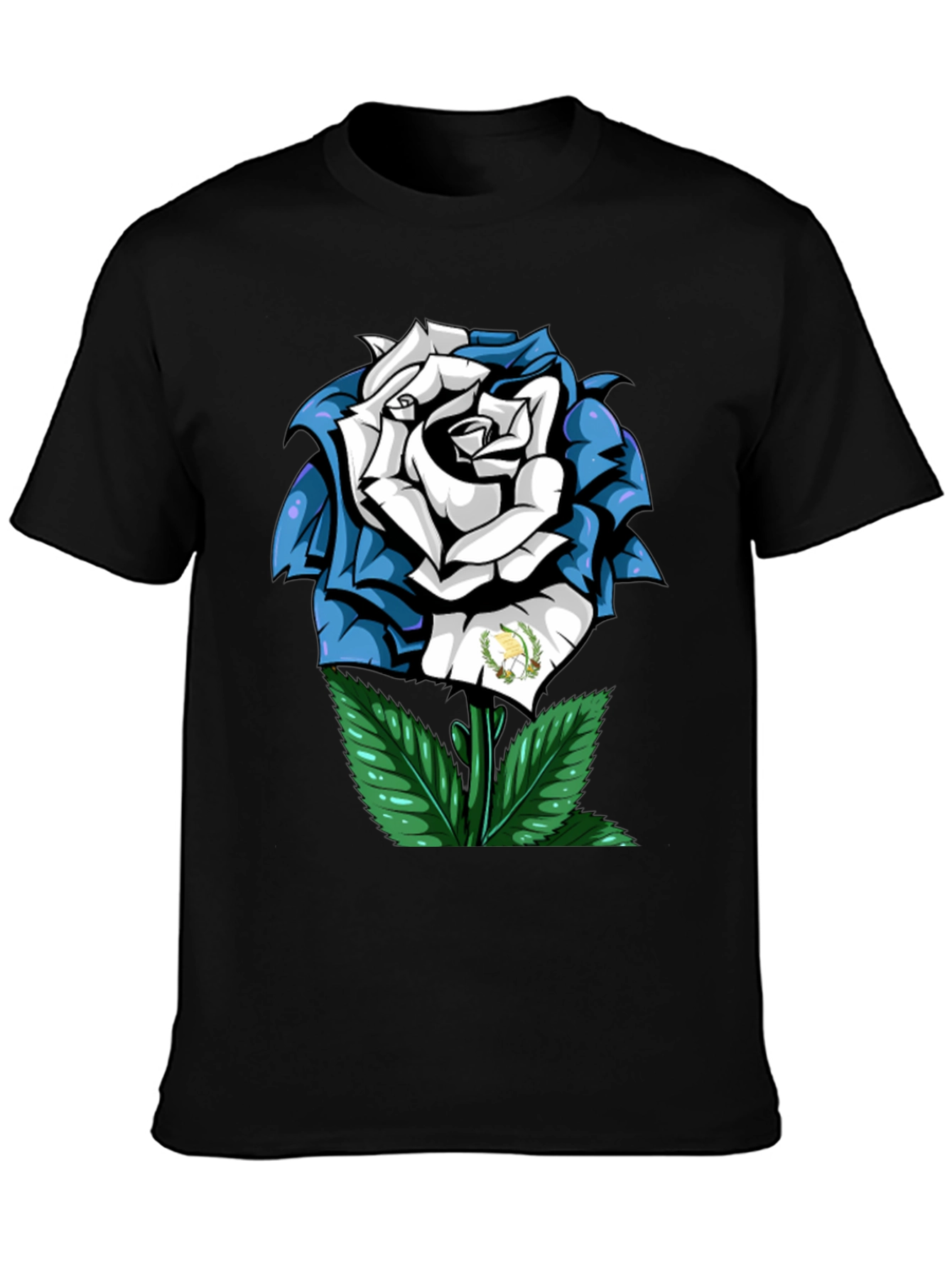 Guatemalan Rose Graphic Tee - Black