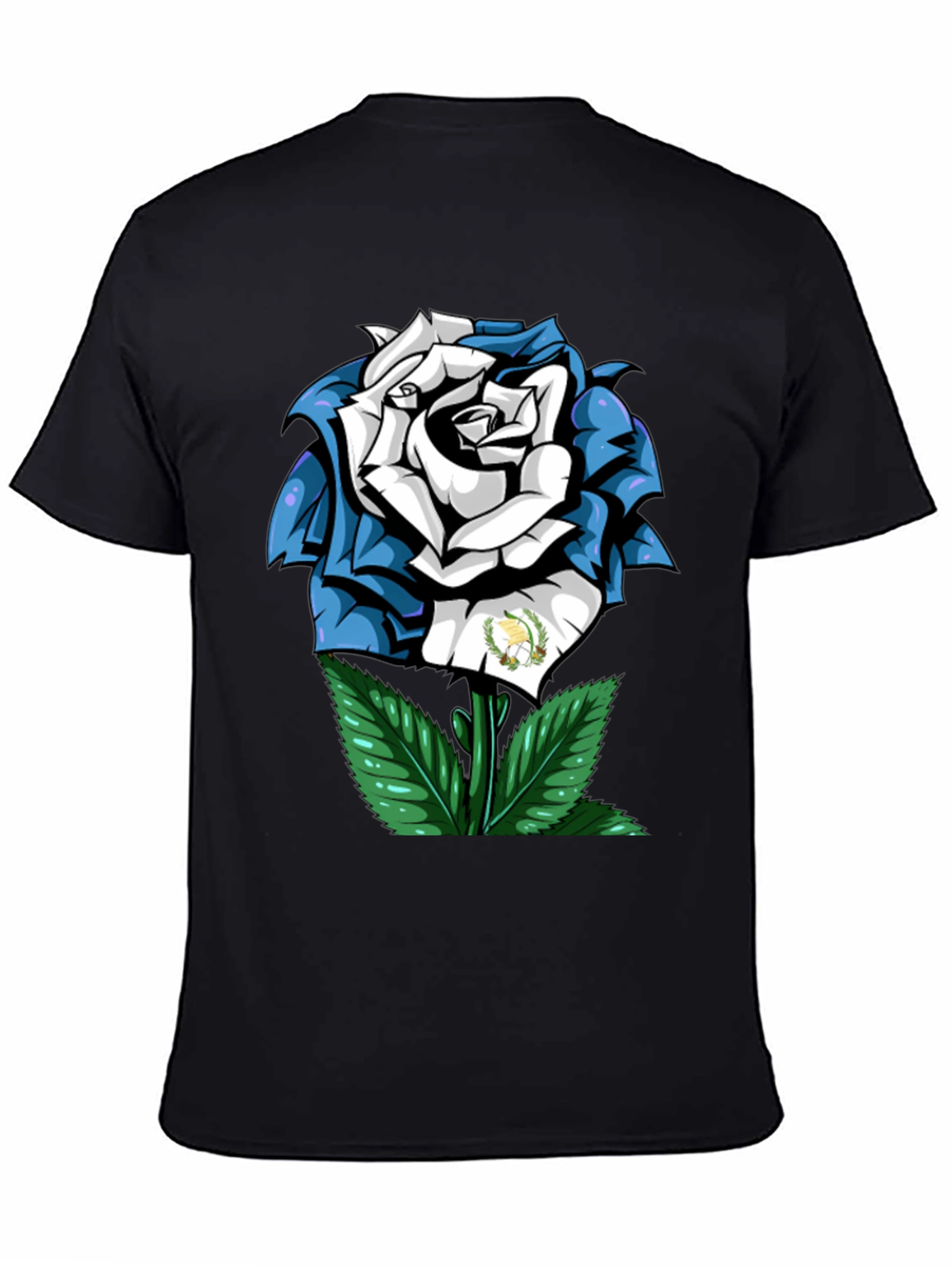 Guatemalan Rose Graphic Tee - Black