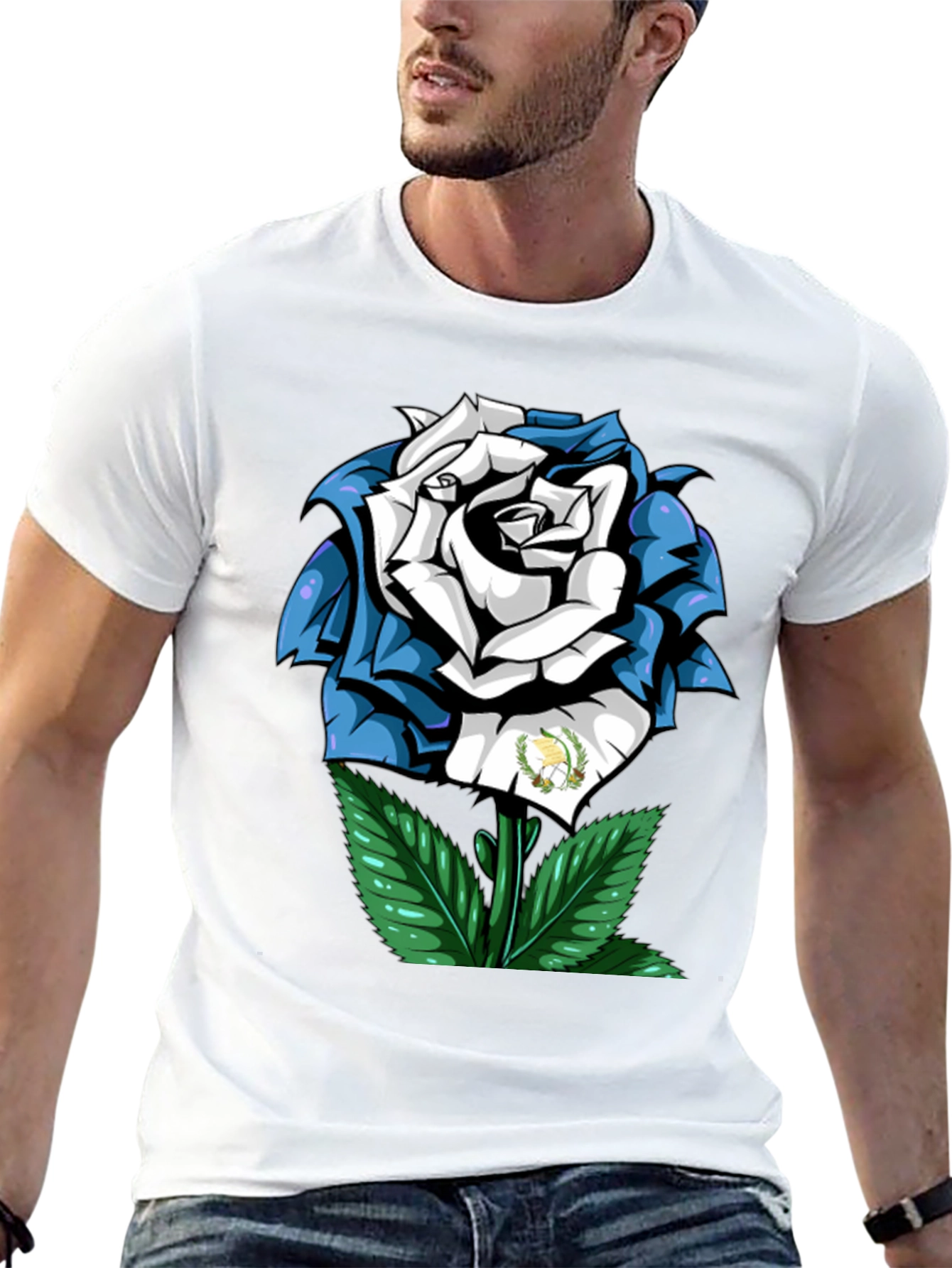 Guatemalan Rose Graphic Tee - Black