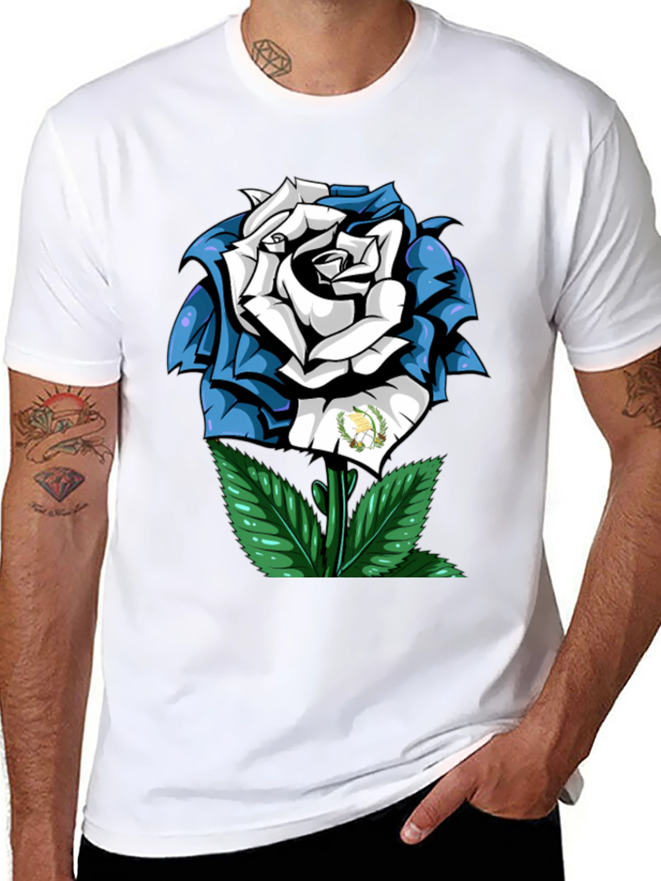 Guatemalan Rose Graphic Tee - Black