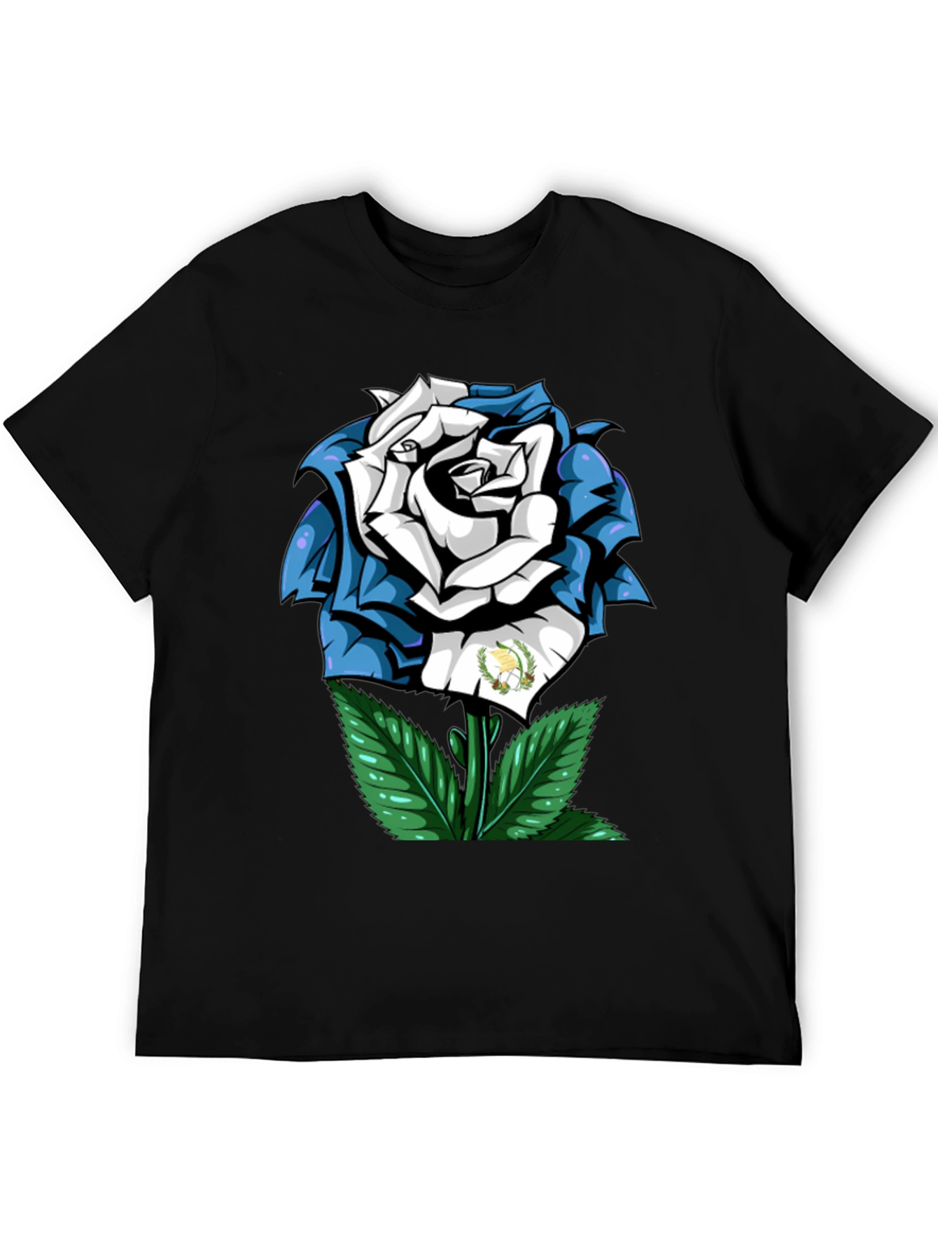 Guatemalan Rose Graphic Tee - Black