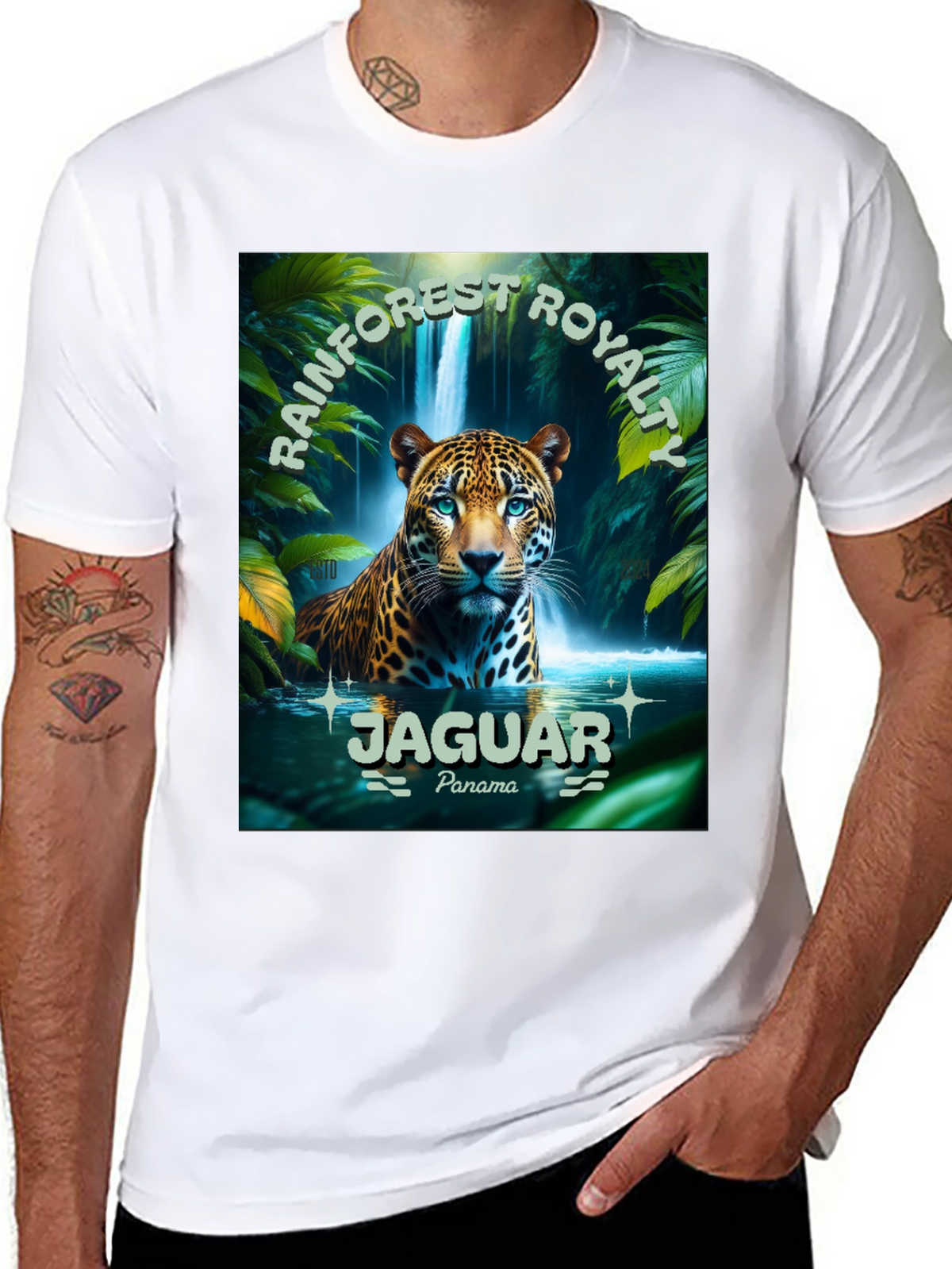 Rainforest Royalty Jaguar T-Shirt - Panama Wildlife Tee