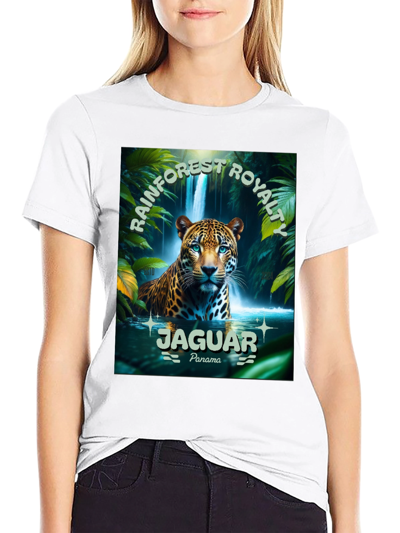 Rainforest Royalty Jaguar T-Shirt - Panama Wildlife Tee