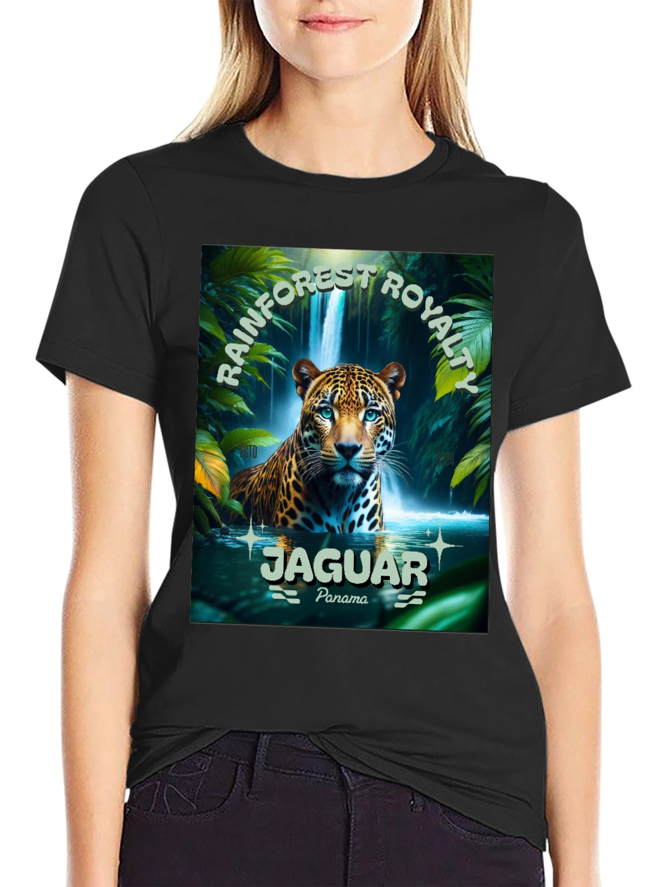 Rainforest Royalty Jaguar T-Shirt - Panama Wildlife Tee