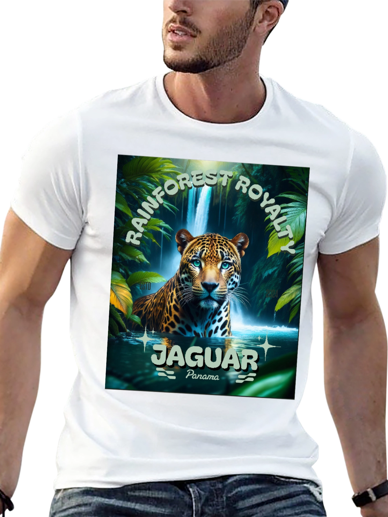Rainforest Royalty Jaguar T-Shirt - Panama Wildlife Tee