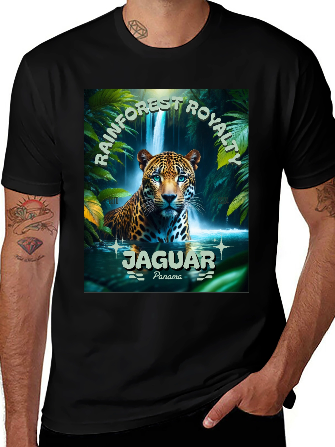 Rainforest Royalty Jaguar T-Shirt - Panama Wildlife Tee
