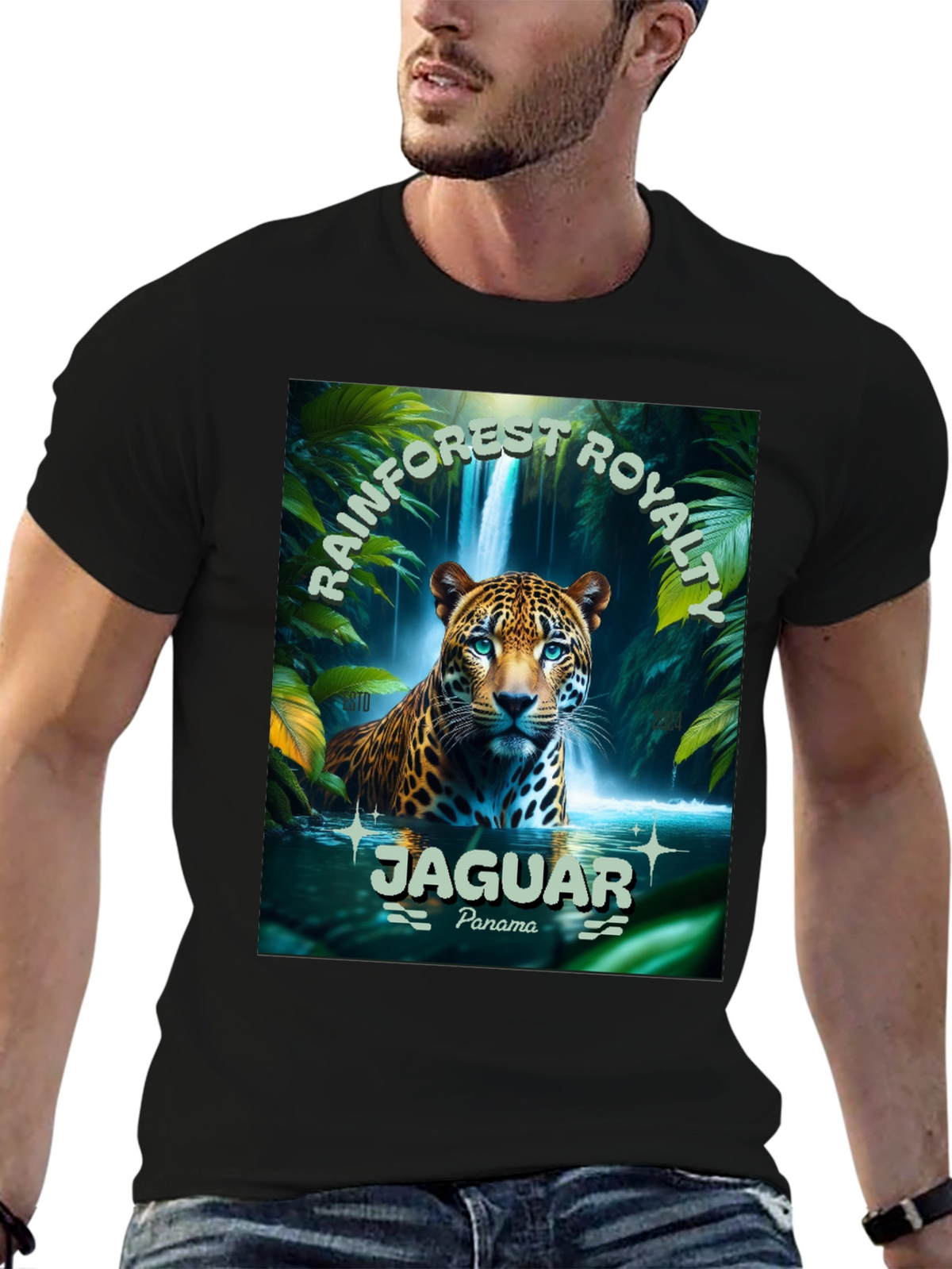 Rainforest Royalty Jaguar T-Shirt - Panama Wildlife Tee