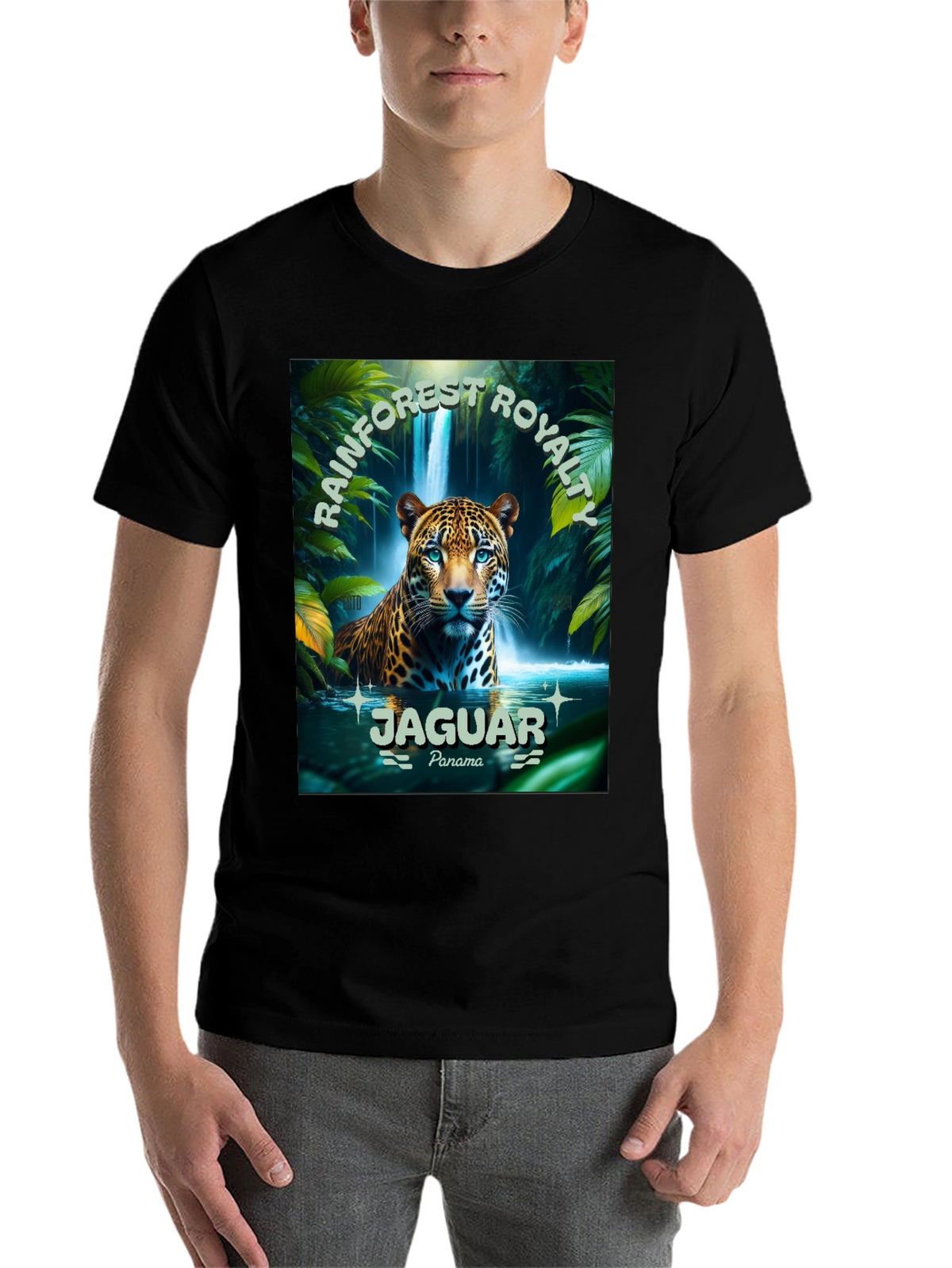 Rainforest Royalty Jaguar T-Shirt - Panama Wildlife Tee