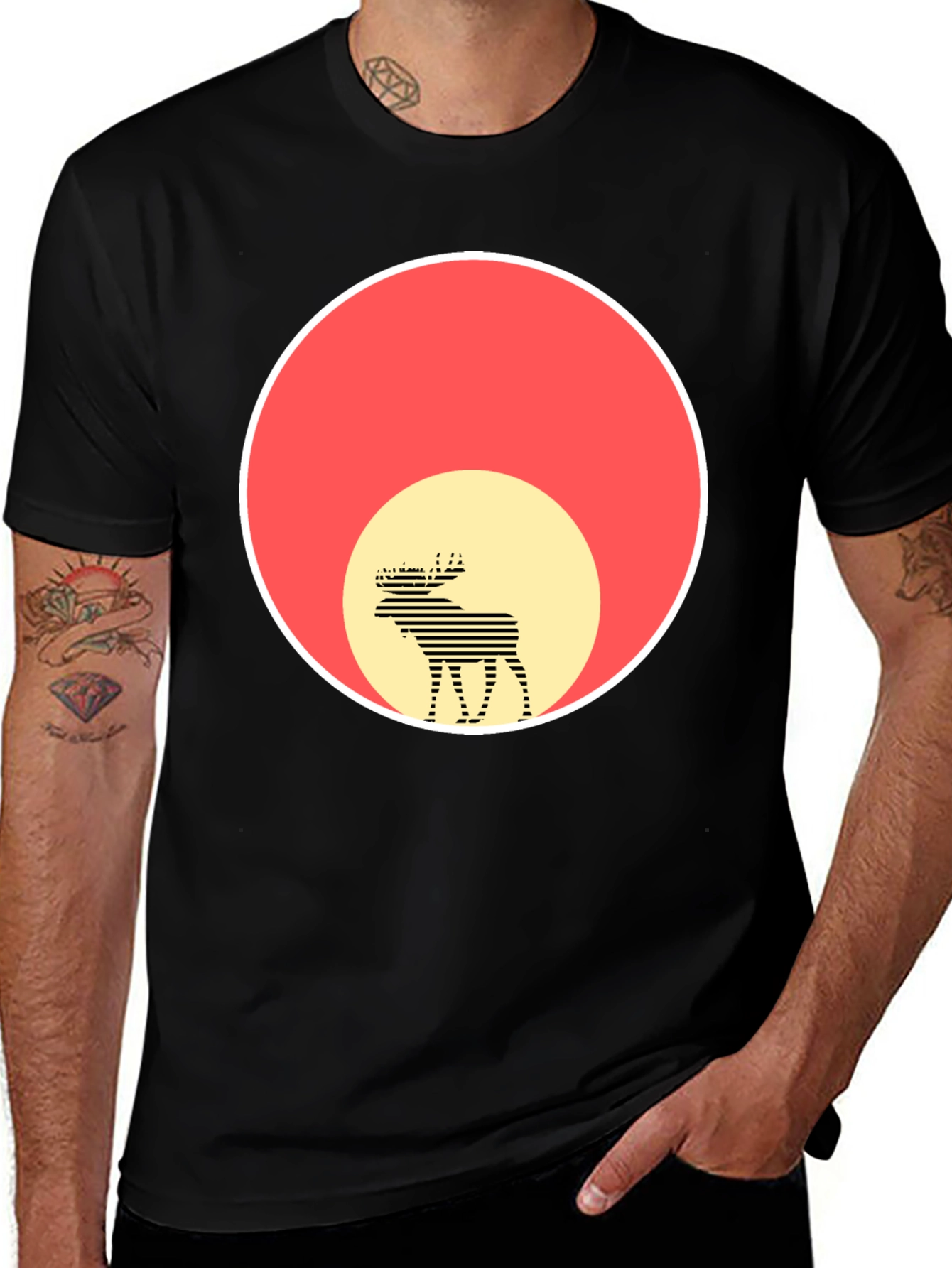 Moose Silhouette Graphic Tee