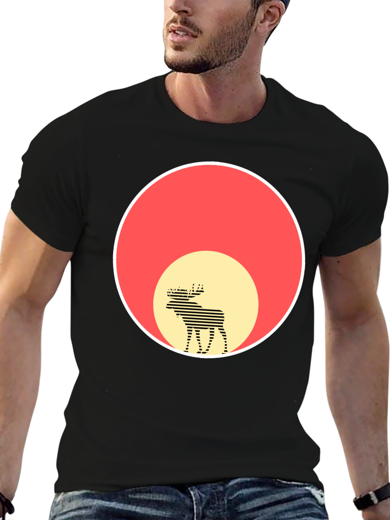 Moose Silhouette Graphic Tee