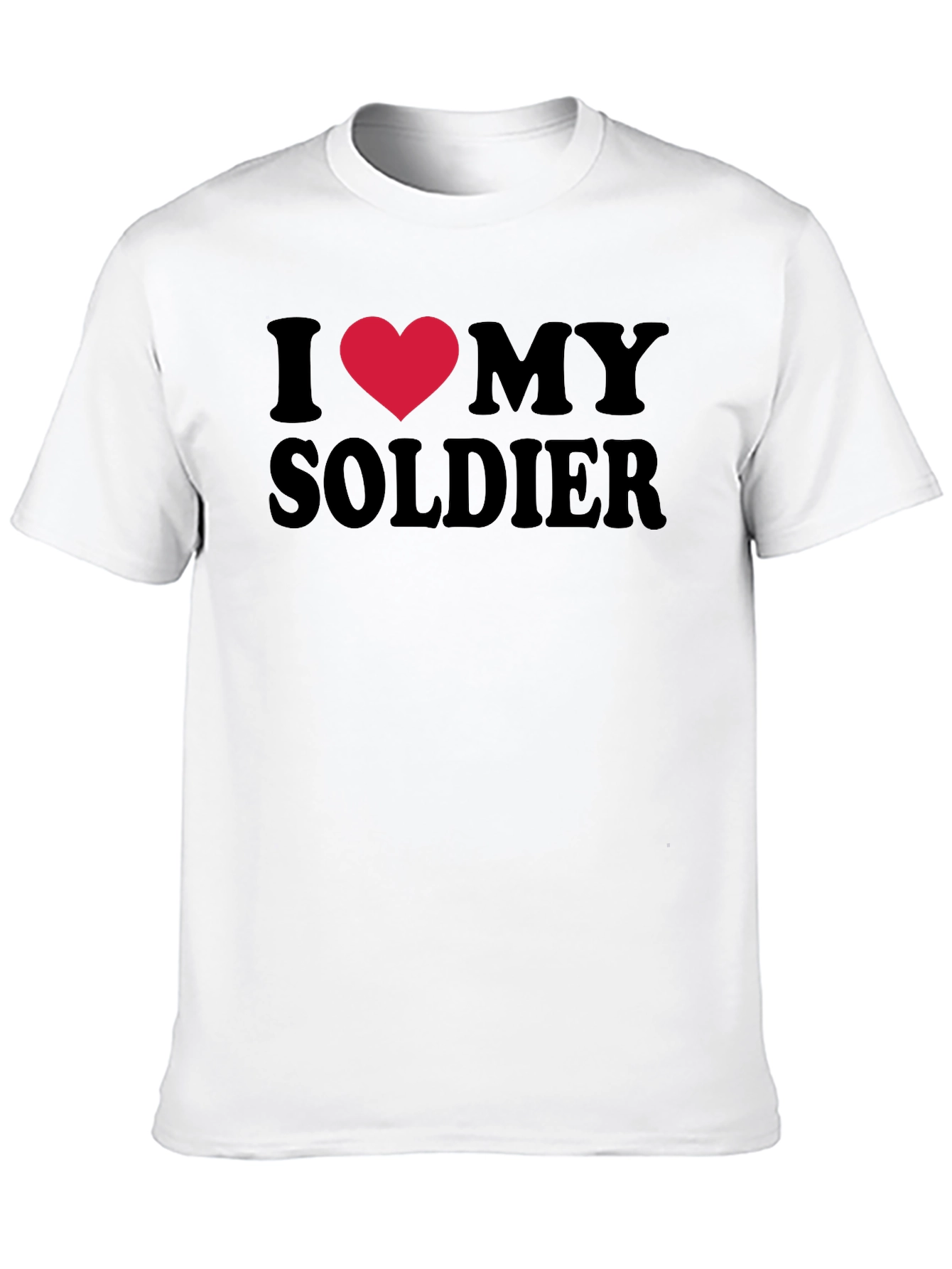 I Heart My Soldier T-Shirt - Black Graphic Tee
