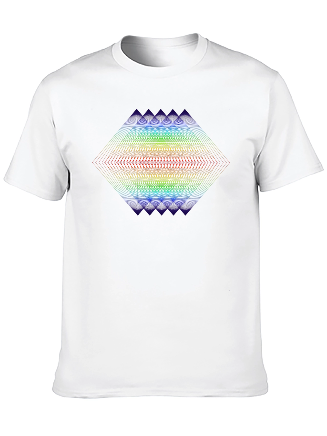 Geometric Rainbow Prism Graphic Tee