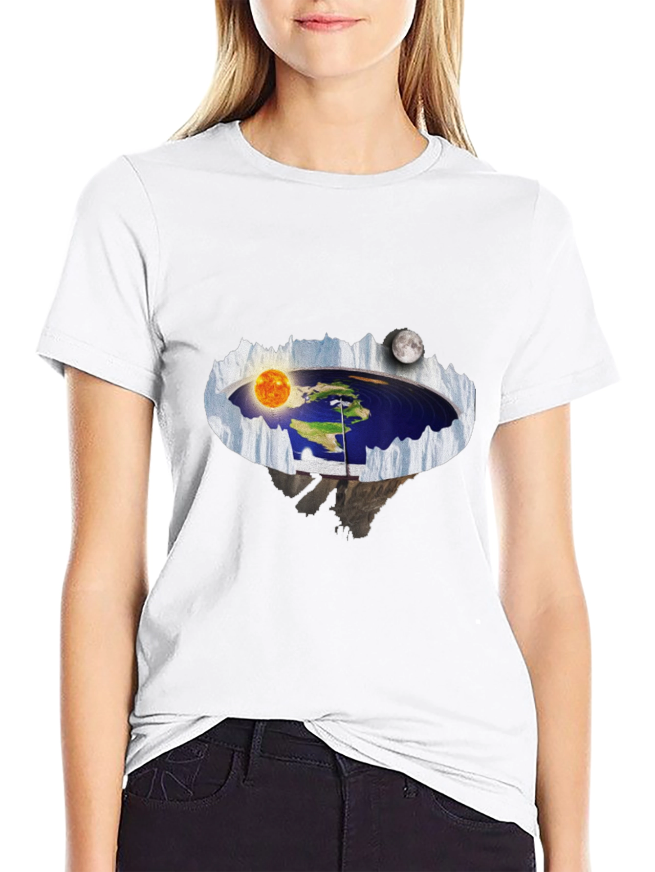 Flat Earth T-Shirt - Unique Design