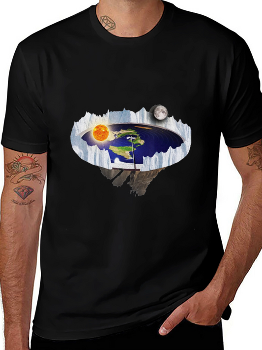 Flat Earth T-Shirt - Unique Design