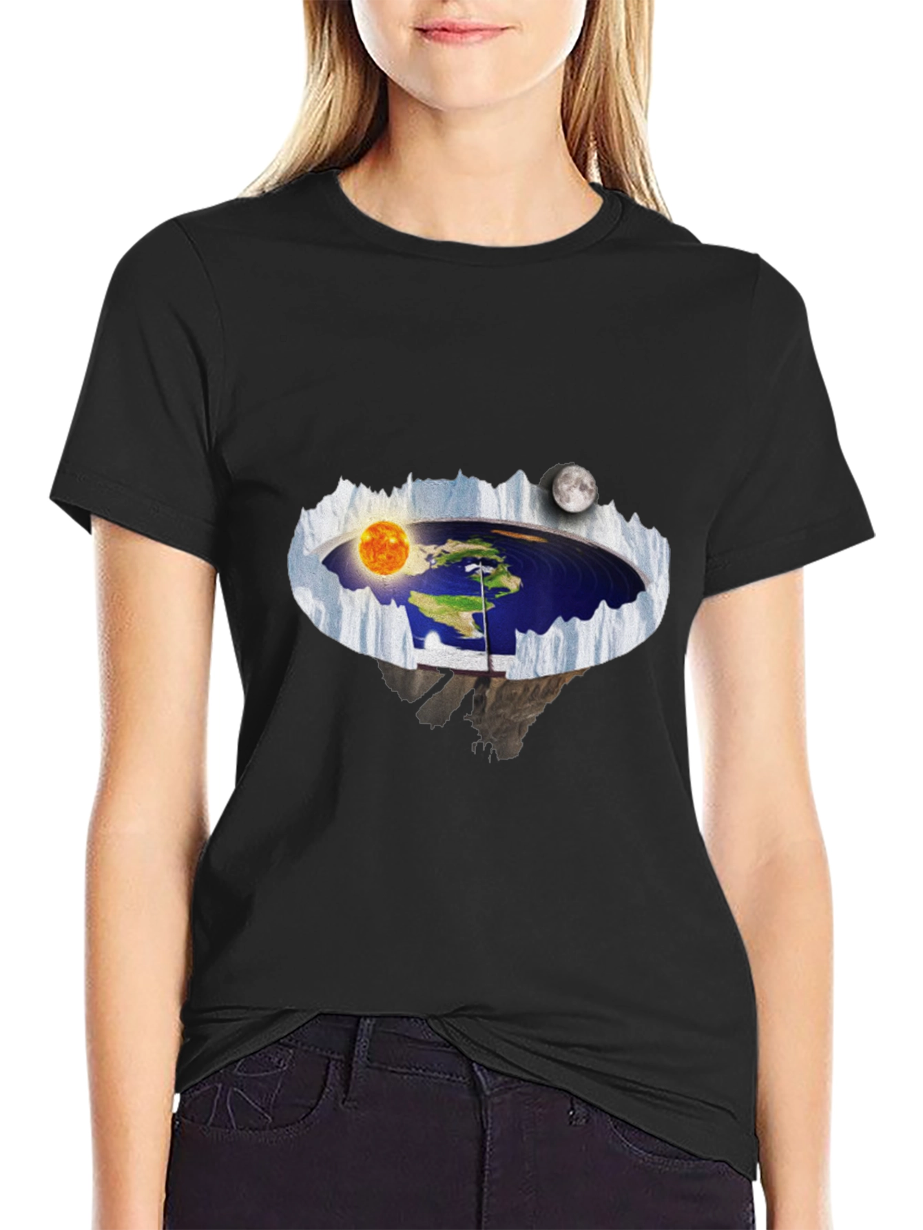 Flat Earth T-Shirt - Unique Design