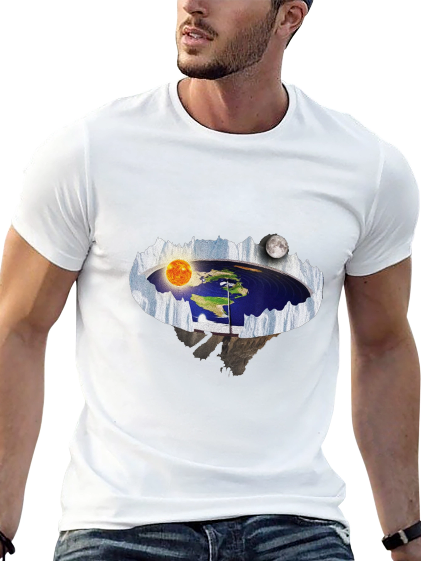 Flat Earth T-Shirt - Unique Design