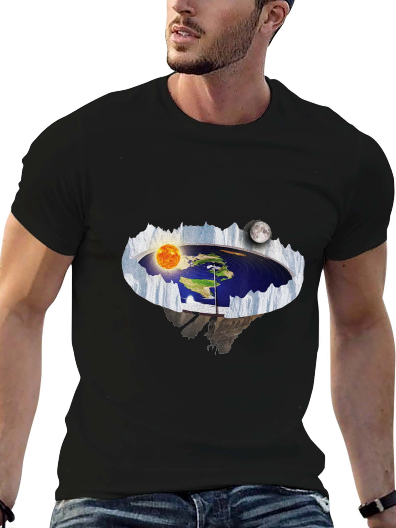 Flat Earth T-Shirt - Unique Design
