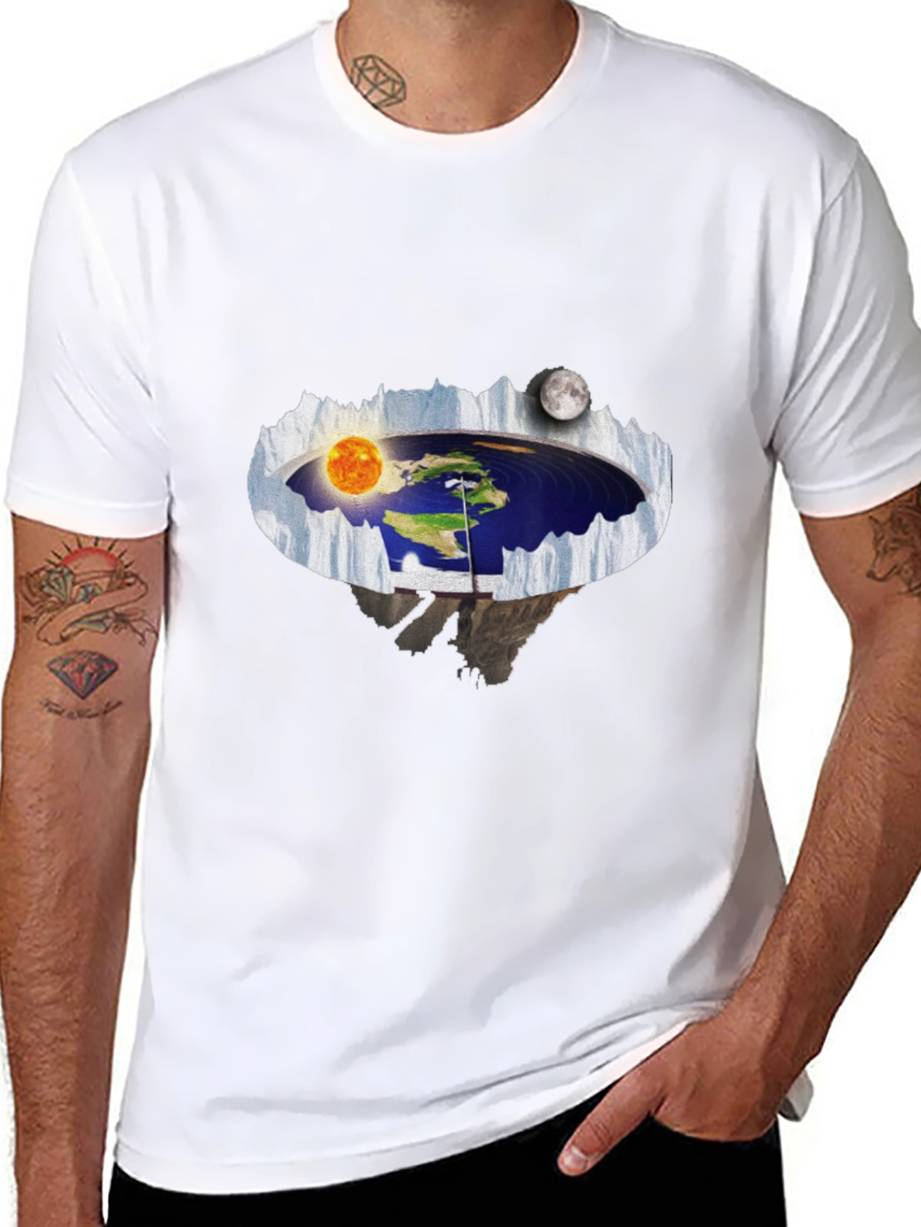 Flat Earth T-Shirt - Unique Design