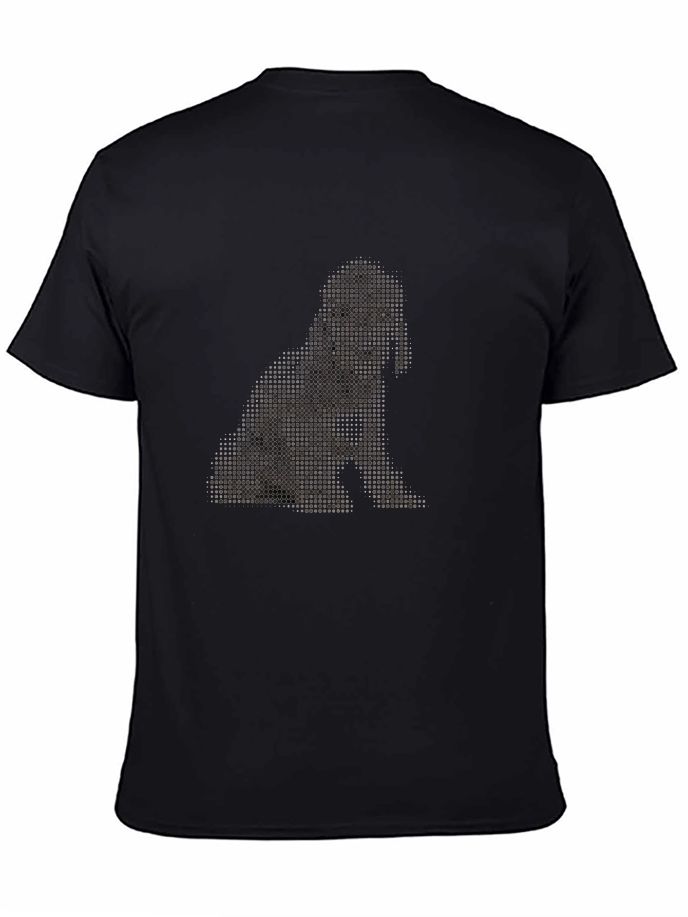 Dog Pixel Art Black T-Shirt