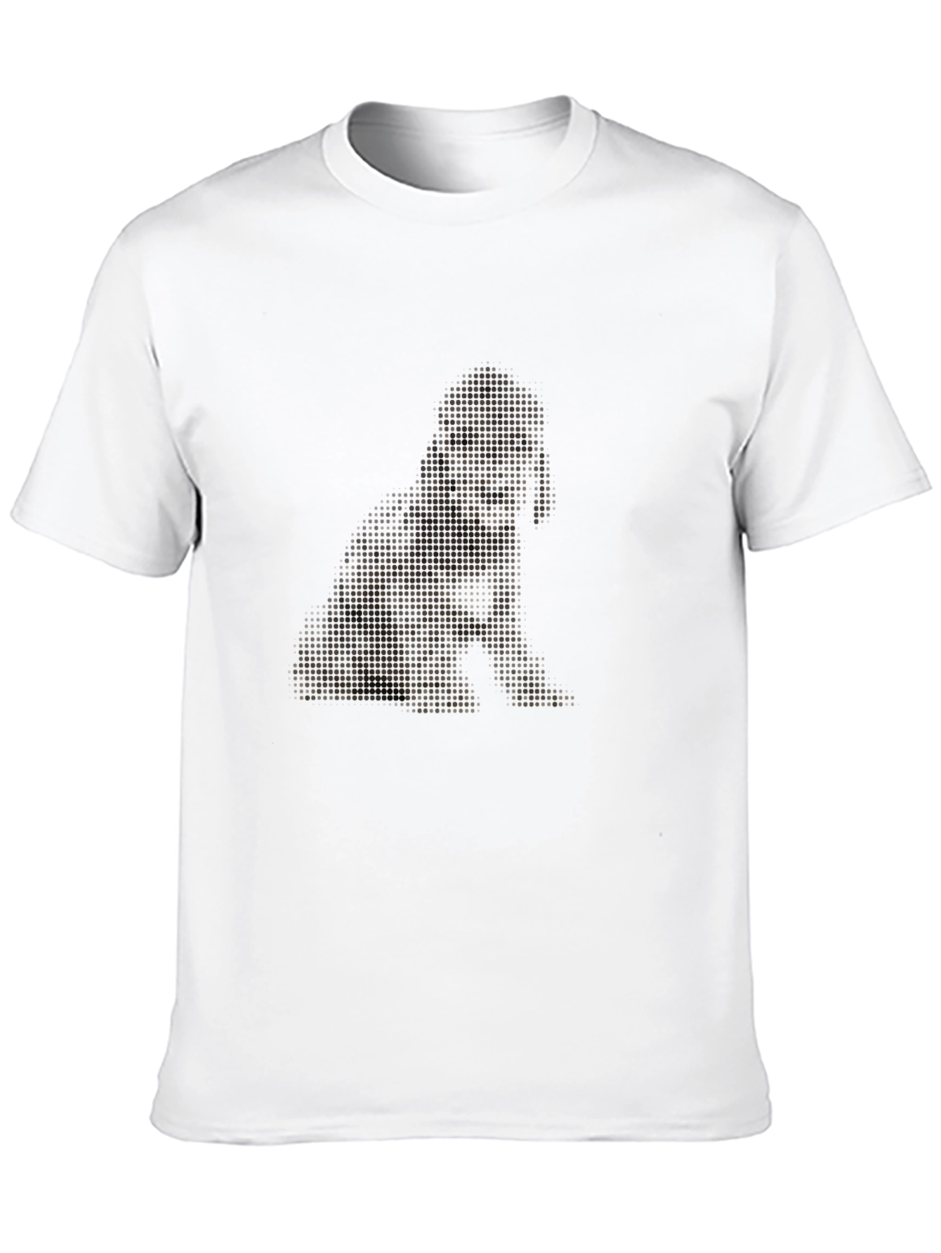 Dog Pixel Art Black T-Shirt