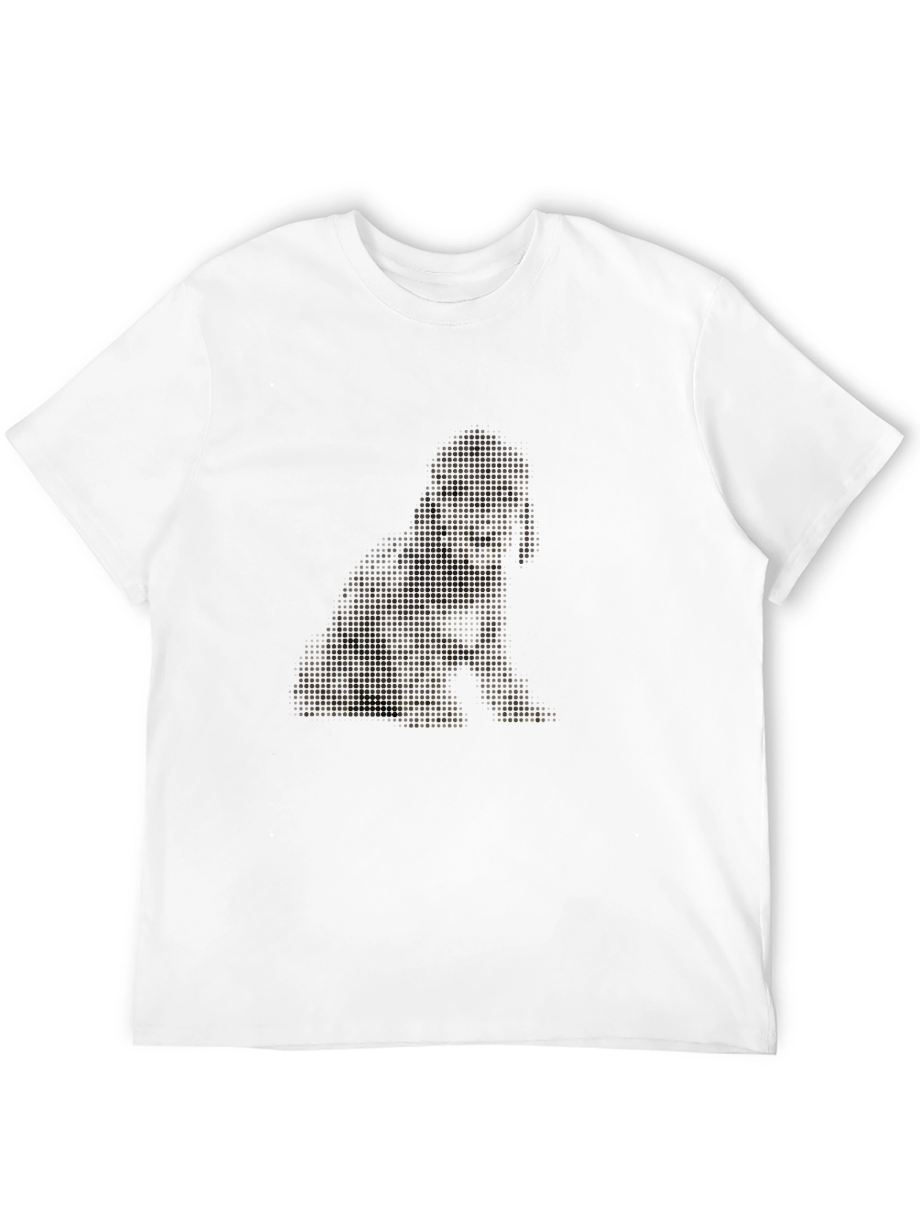 Dog Pixel Art Black T-Shirt