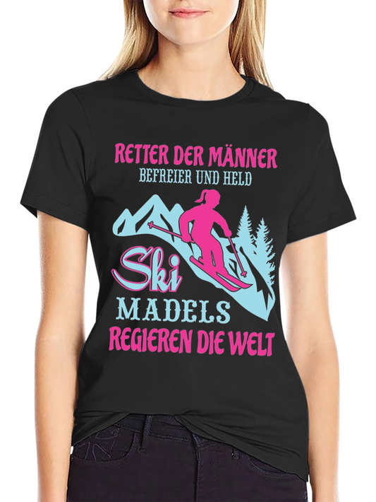 Ski Madels Regieren T-Shirt | Fun Skiing Tee