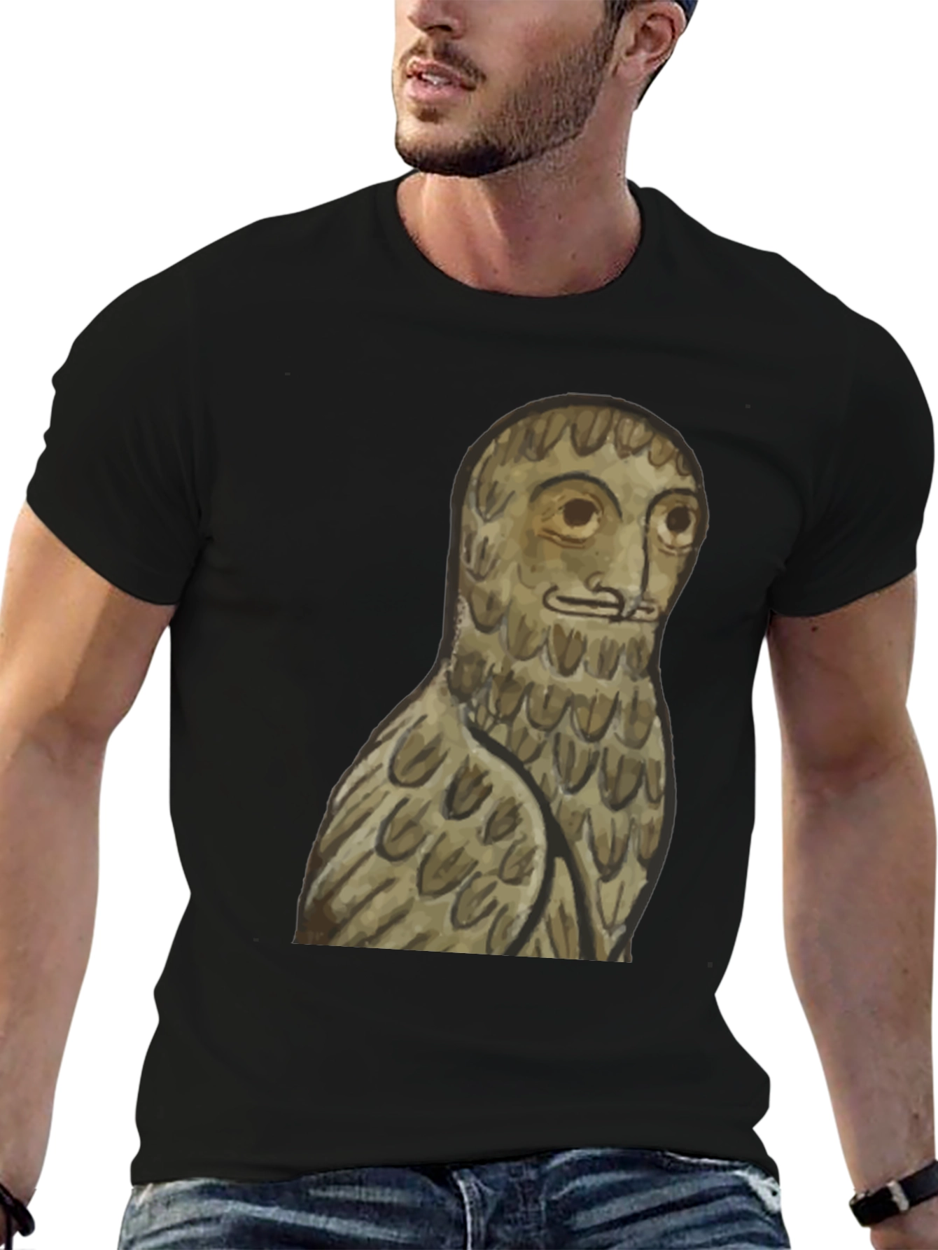 Unique Owl T-Shirt: Medieval Style Graphic Tee