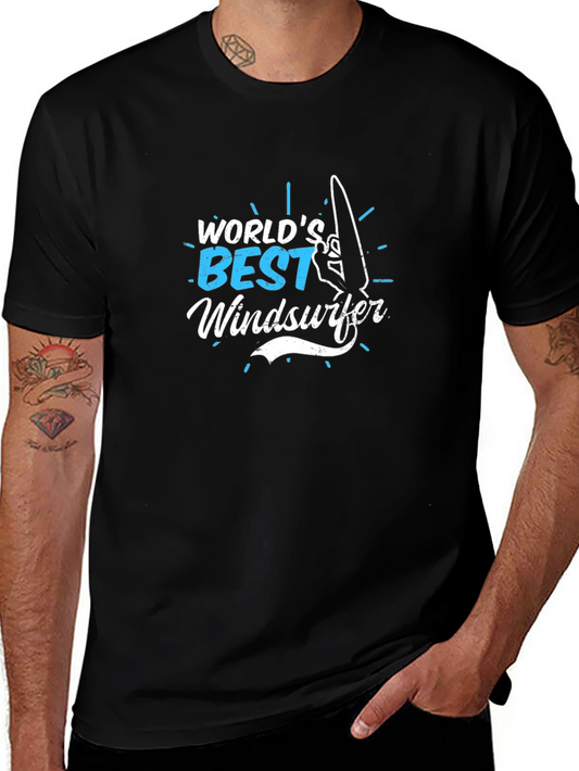 Worlds Best Windsurfer Black T-Shirt