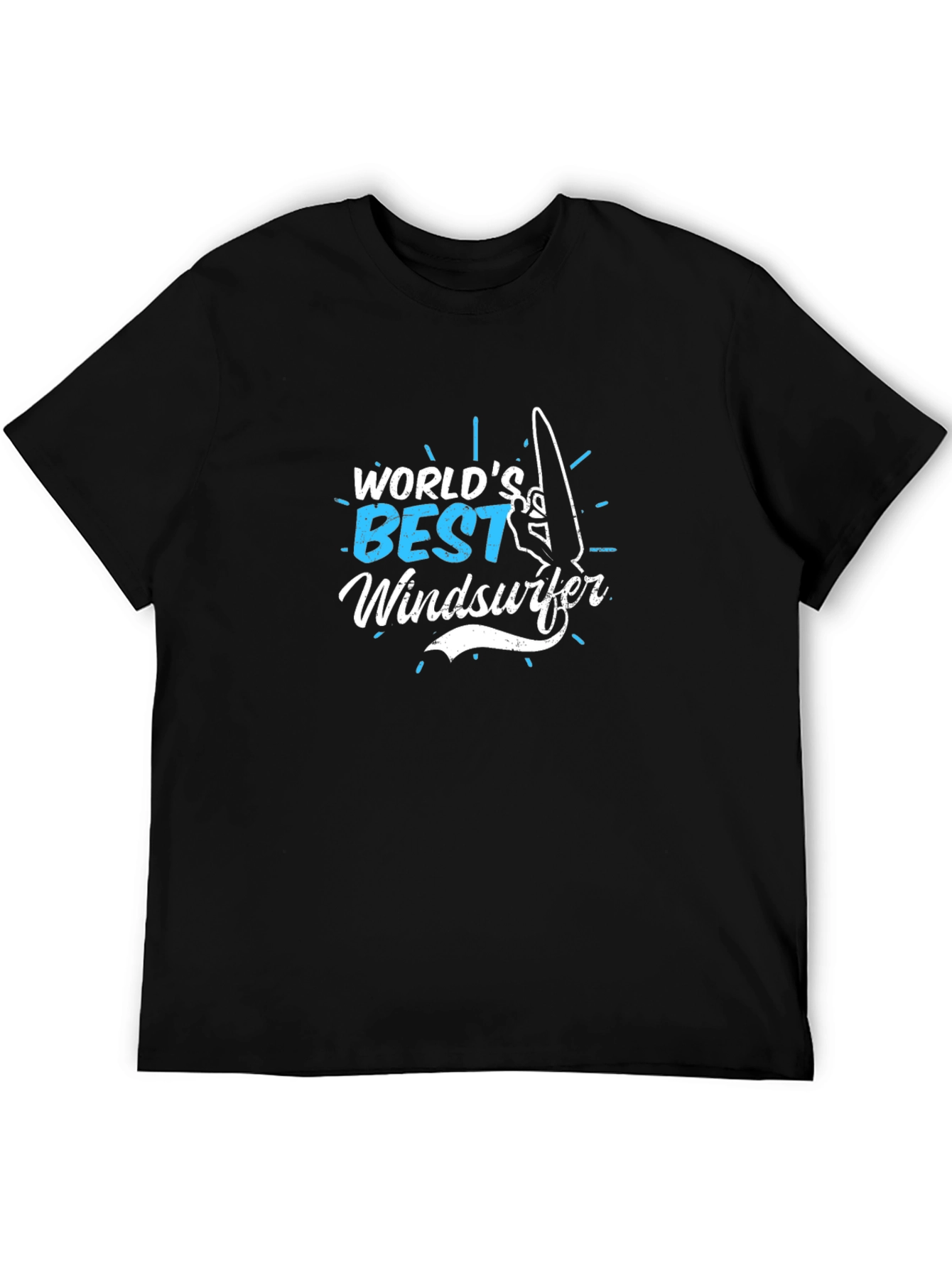 Worlds Best Windsurfer Black T-Shirt