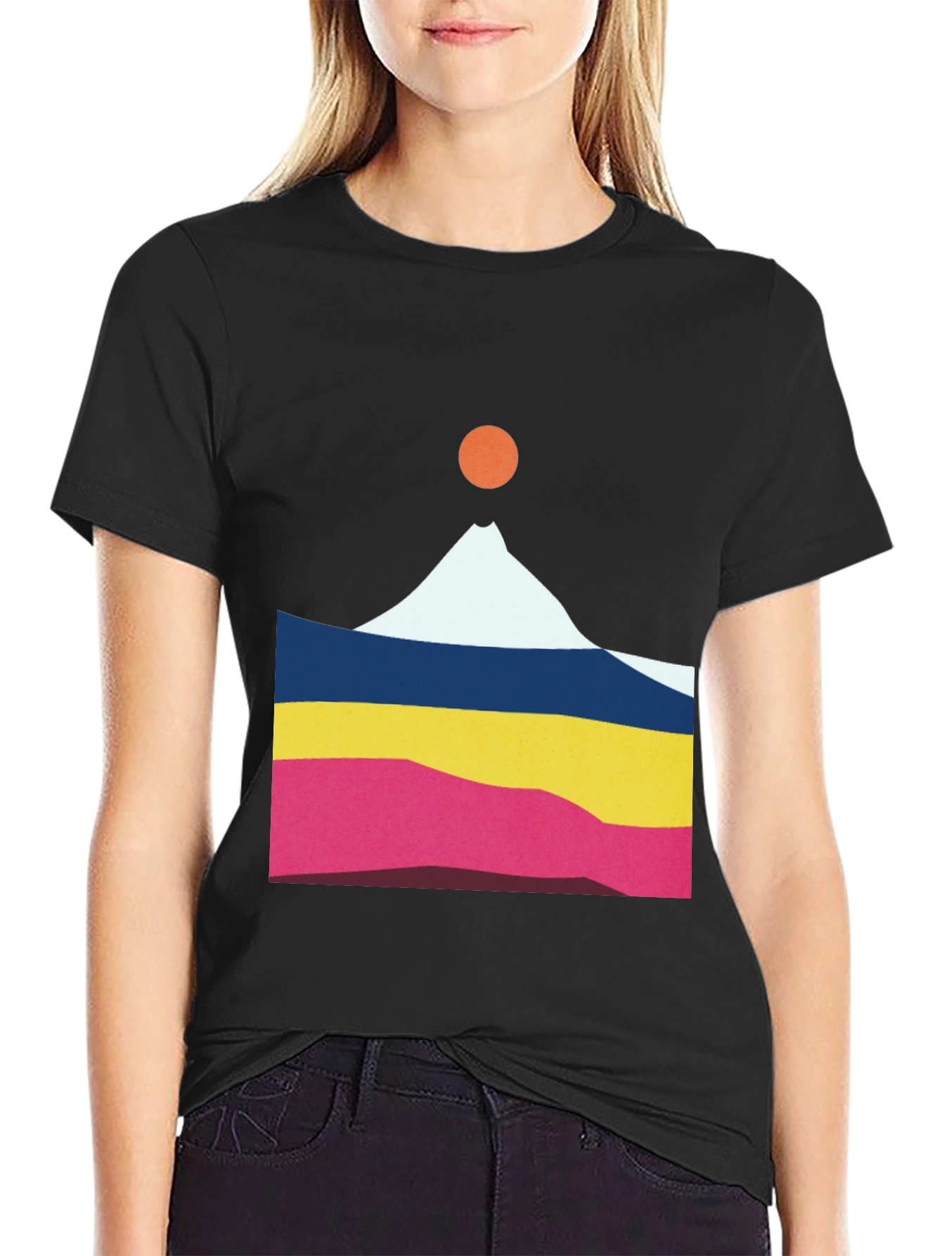 Geometric Mountain Graphic Tee - Unisex