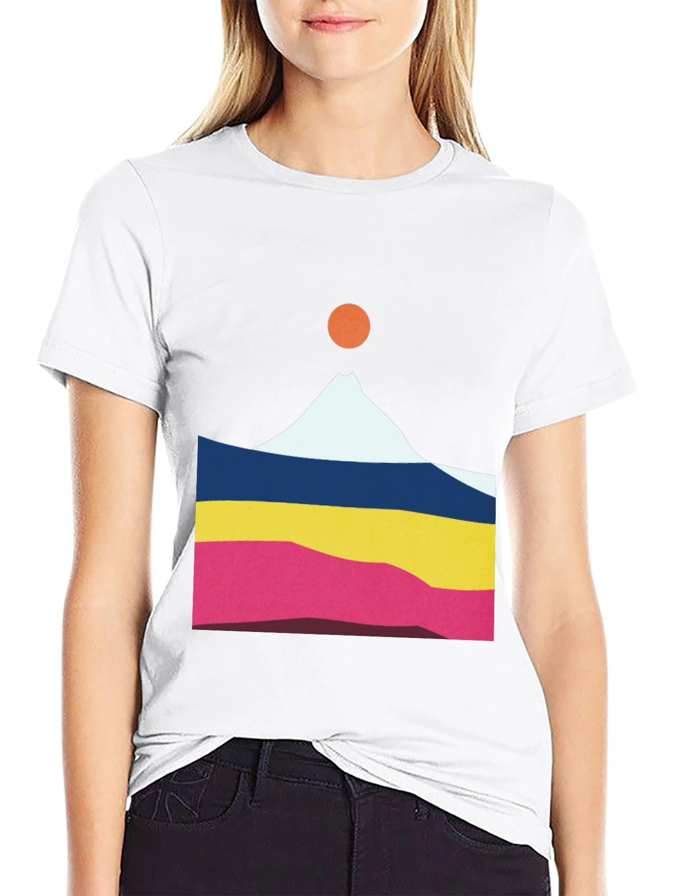 Geometric Mountain Graphic Tee - Unisex