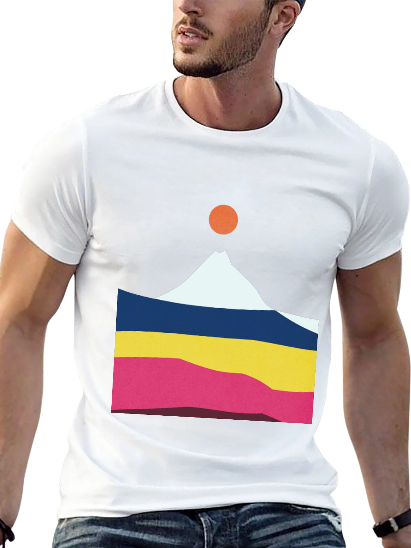 Geometric Mountain Graphic Tee - Unisex