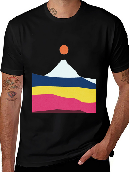 Geometric Mountain Graphic Tee - Unisex