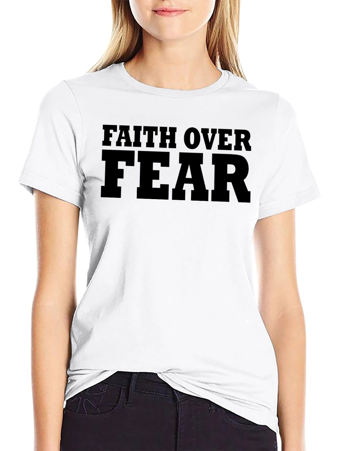 Faith Over Fear Graphic T-Shirt - Motivational Tee