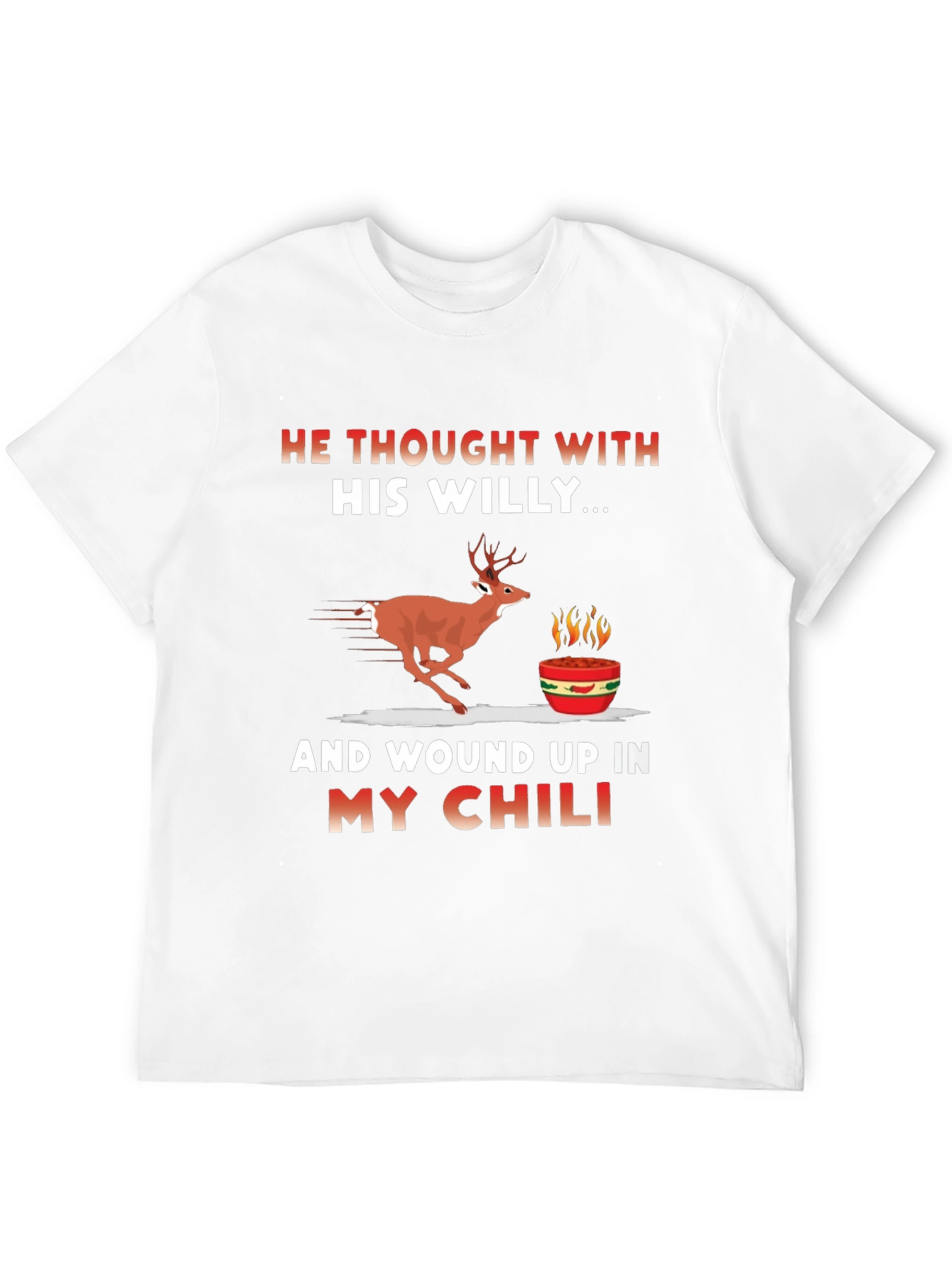 Funny Deer Chili Graphic T-Shirt