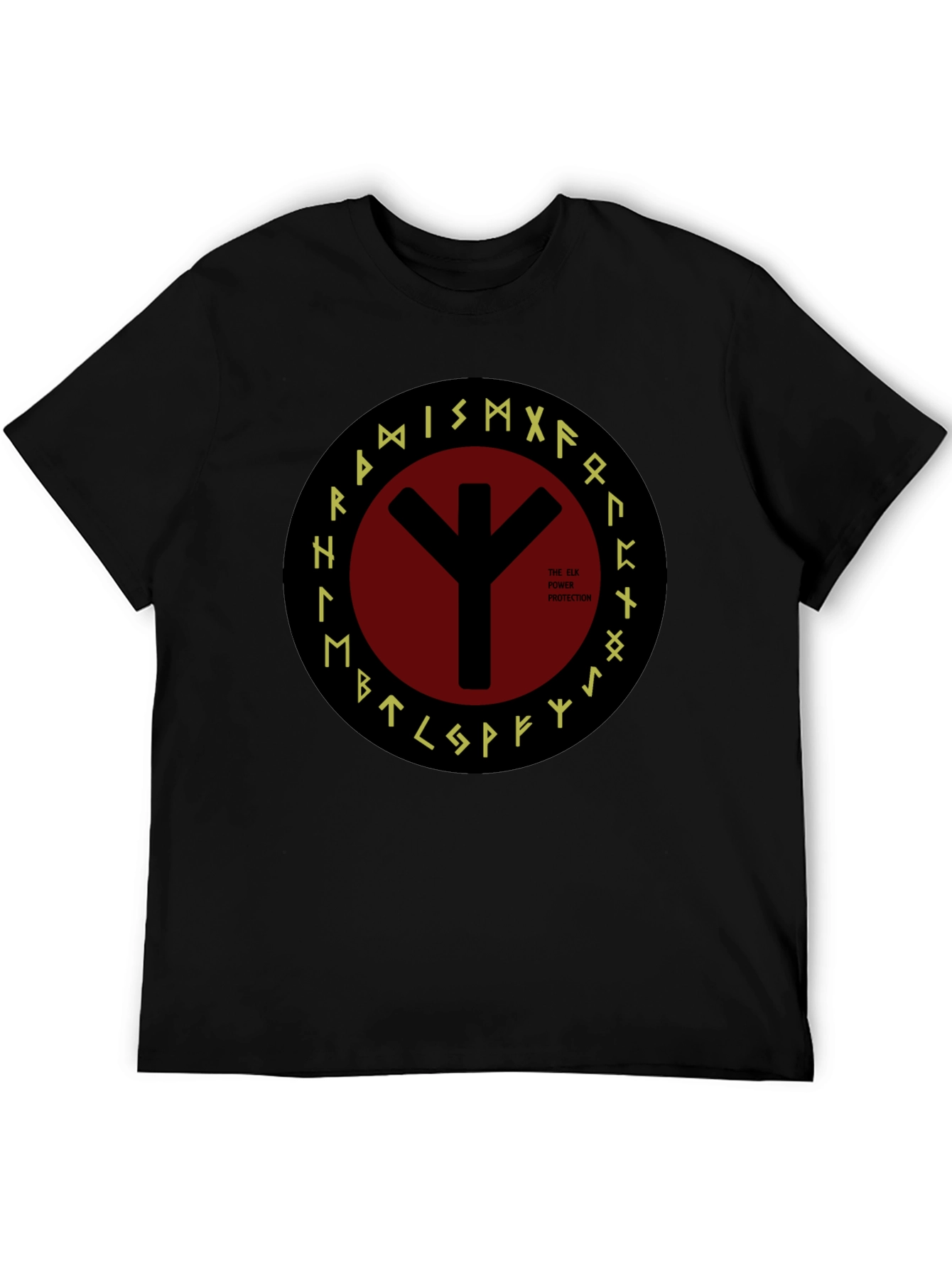 Elk Protection Rune T-Shirt - Viking Symbol Tee