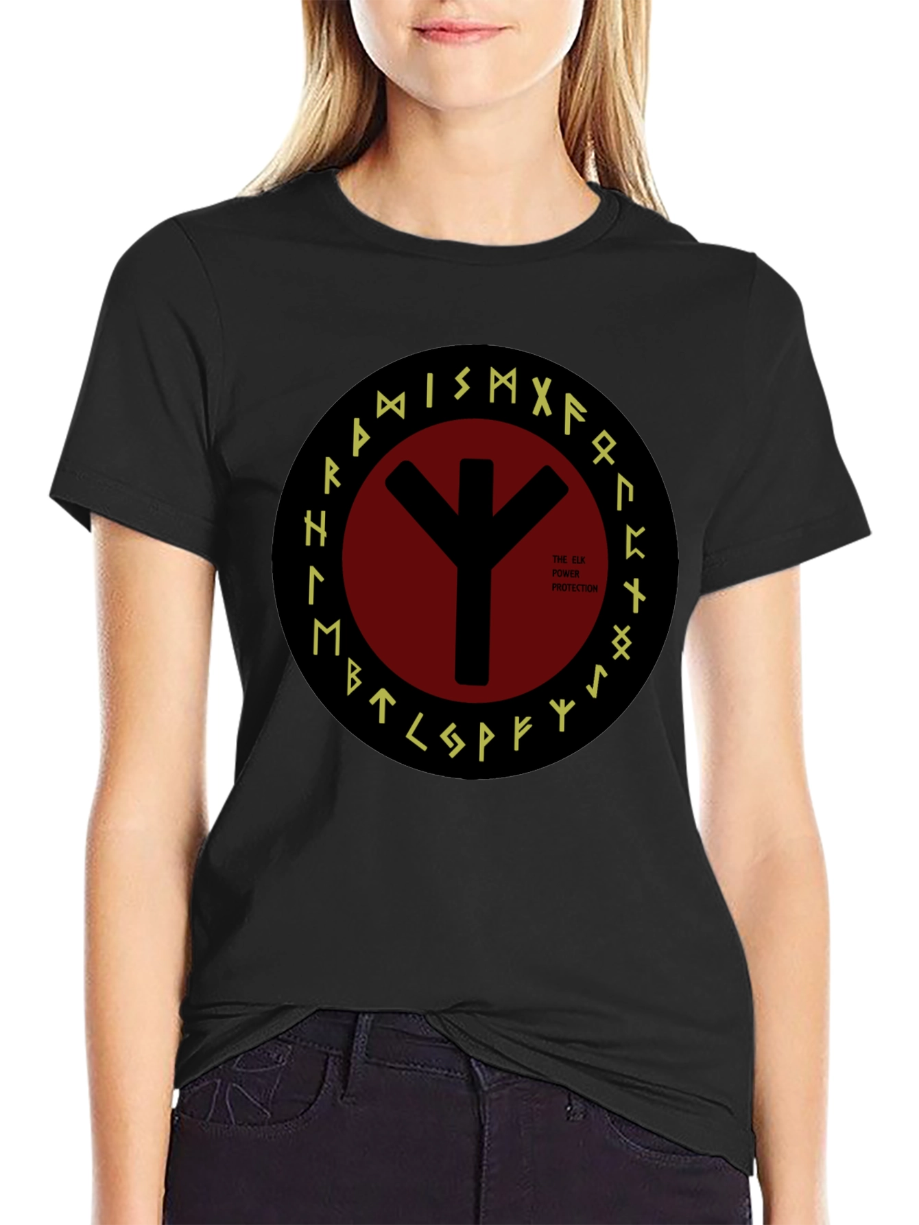 Elk Protection Rune T-Shirt - Viking Symbol Tee