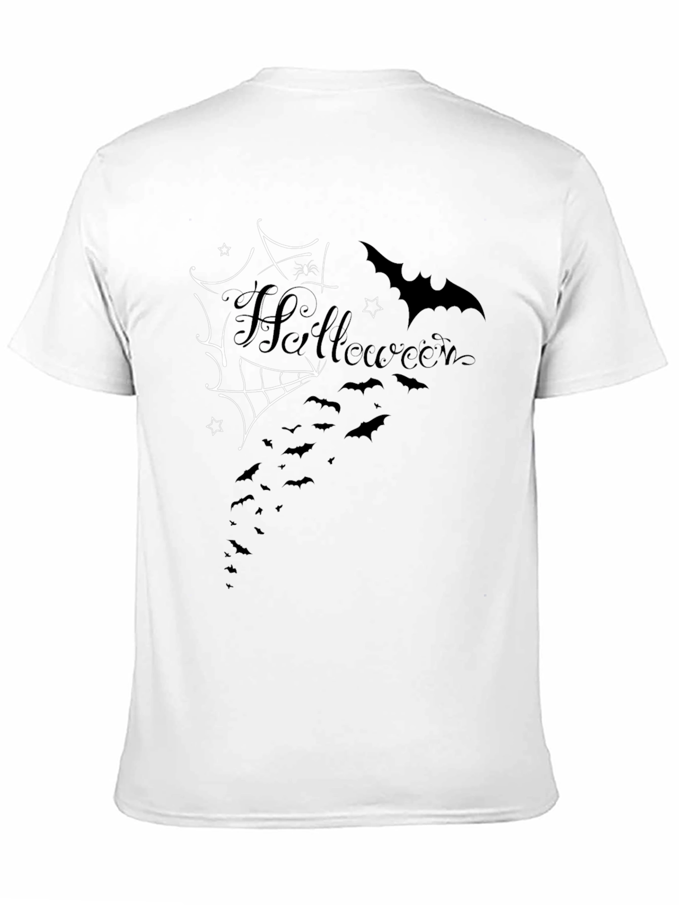 Halloween Bat & Spiderweb T-Shirt