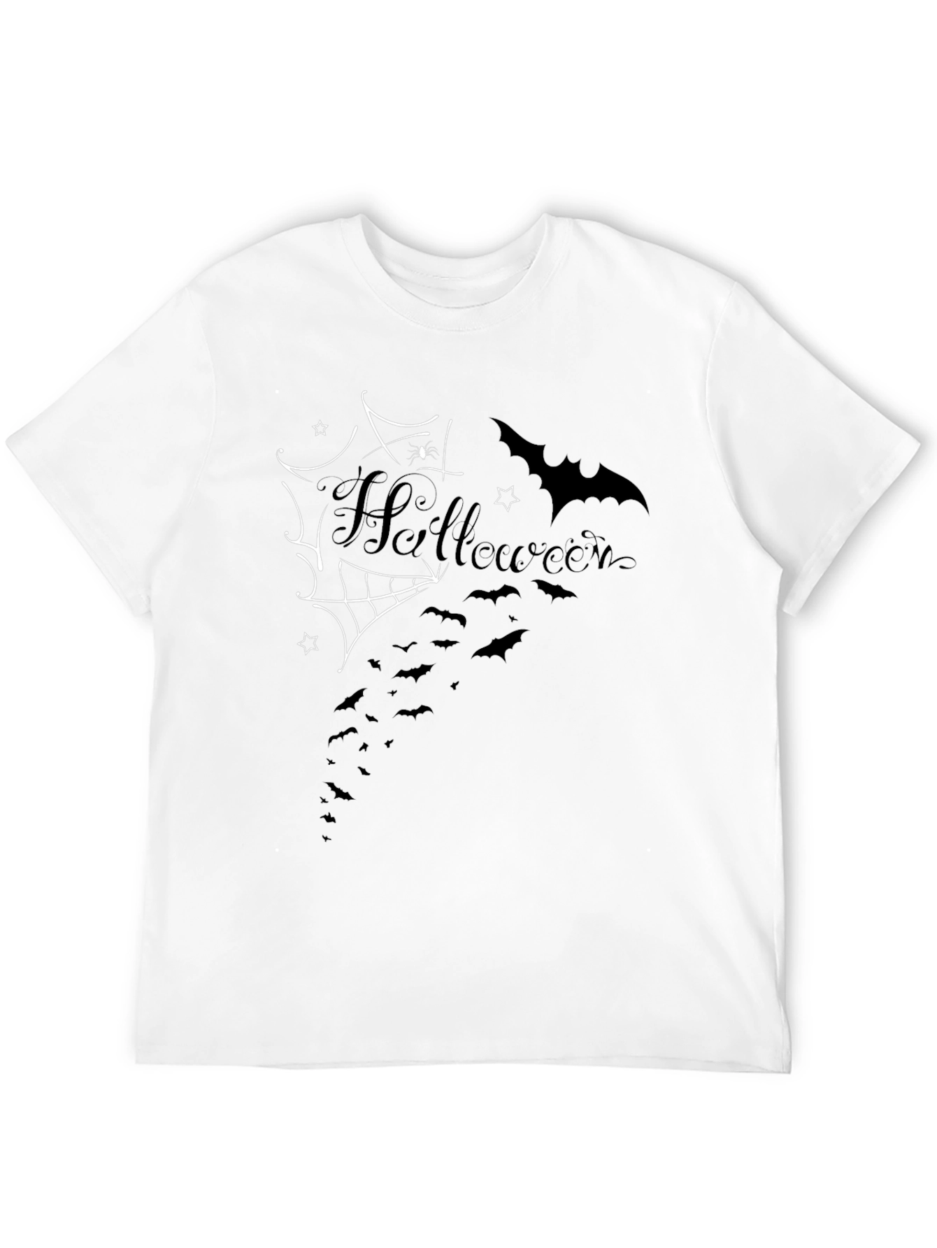 Halloween Bat & Spiderweb T-Shirt