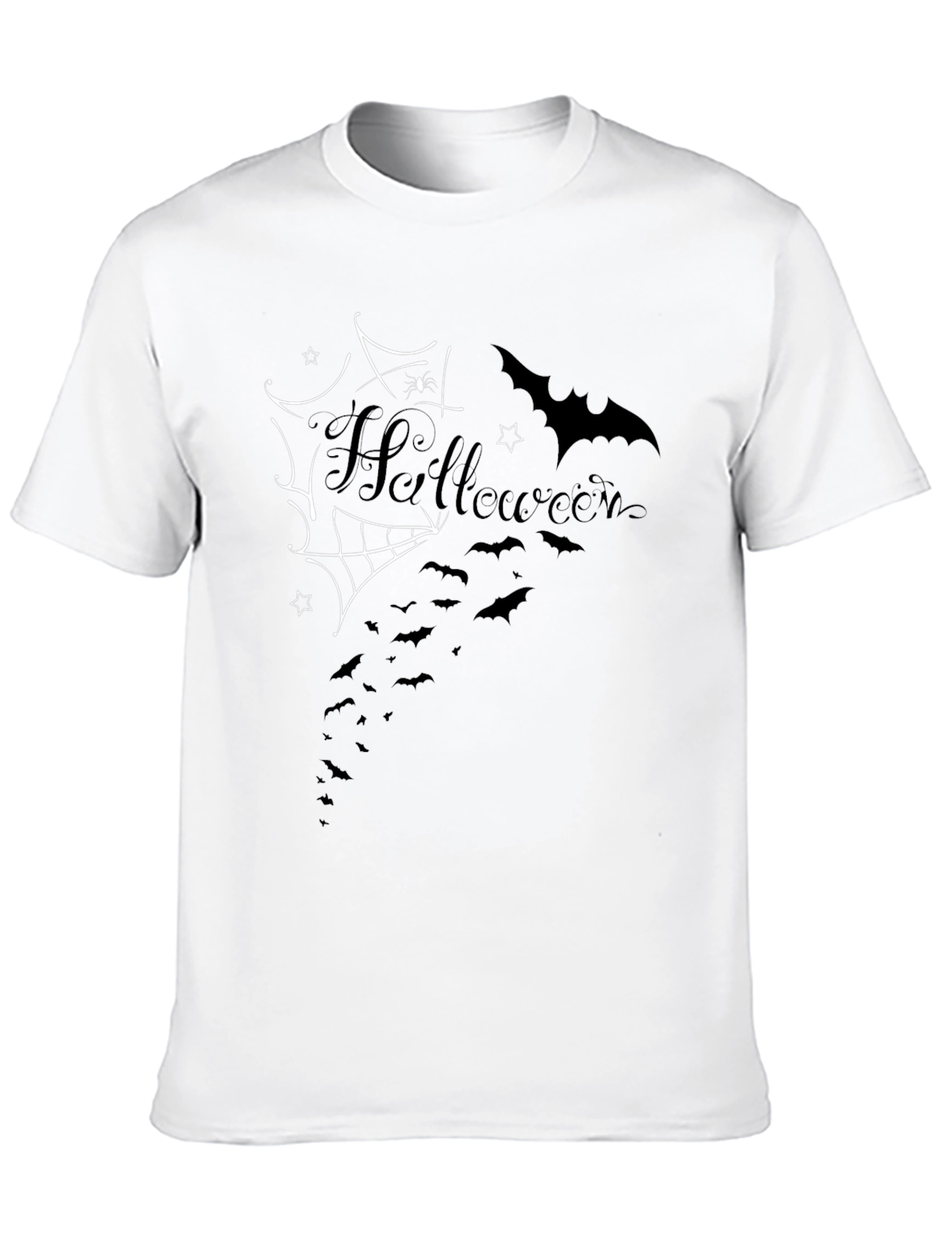 Halloween Bat & Spiderweb T-Shirt