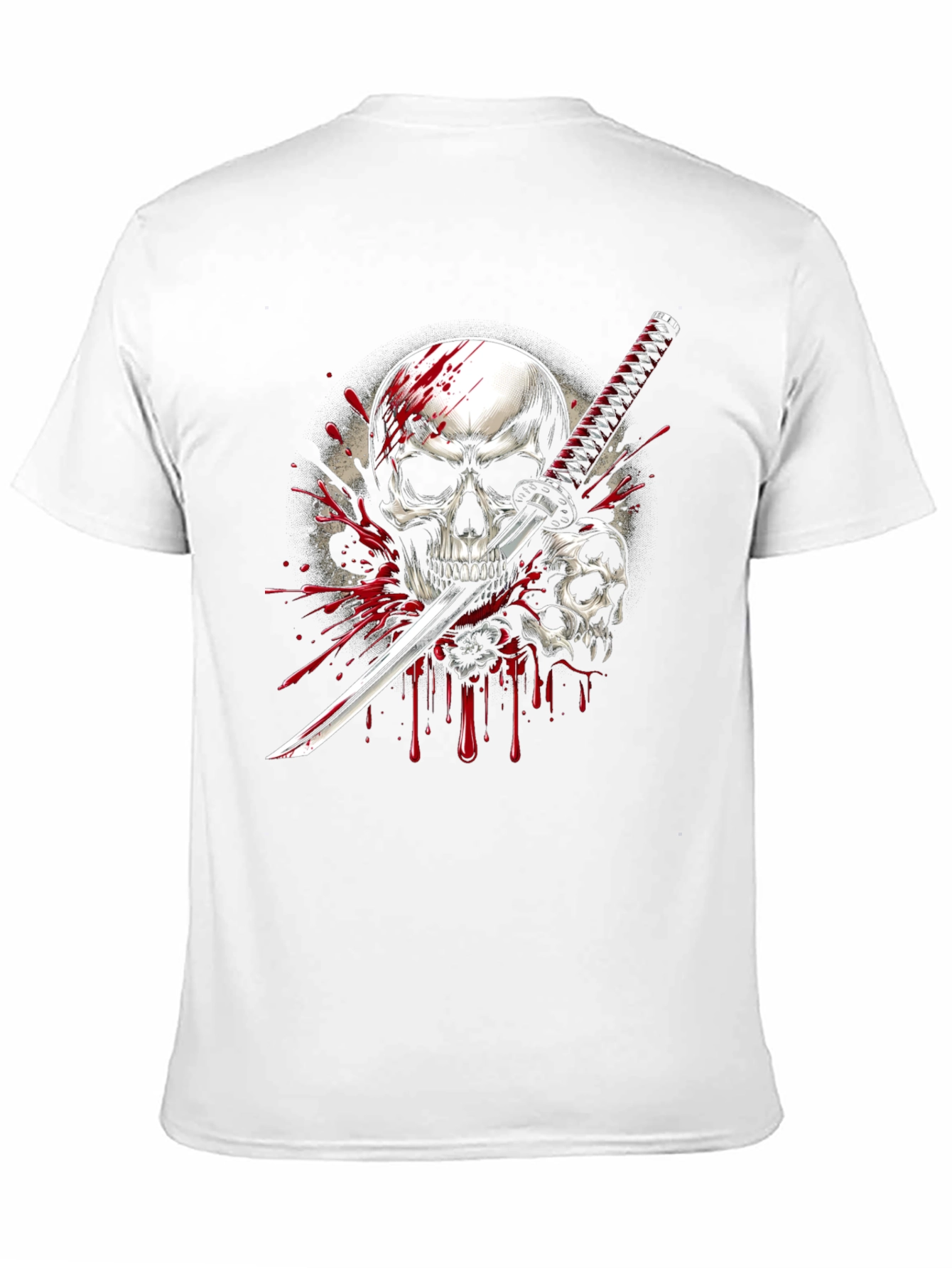 Skull Katana Graphic Tee - Mens Black T-Shirt