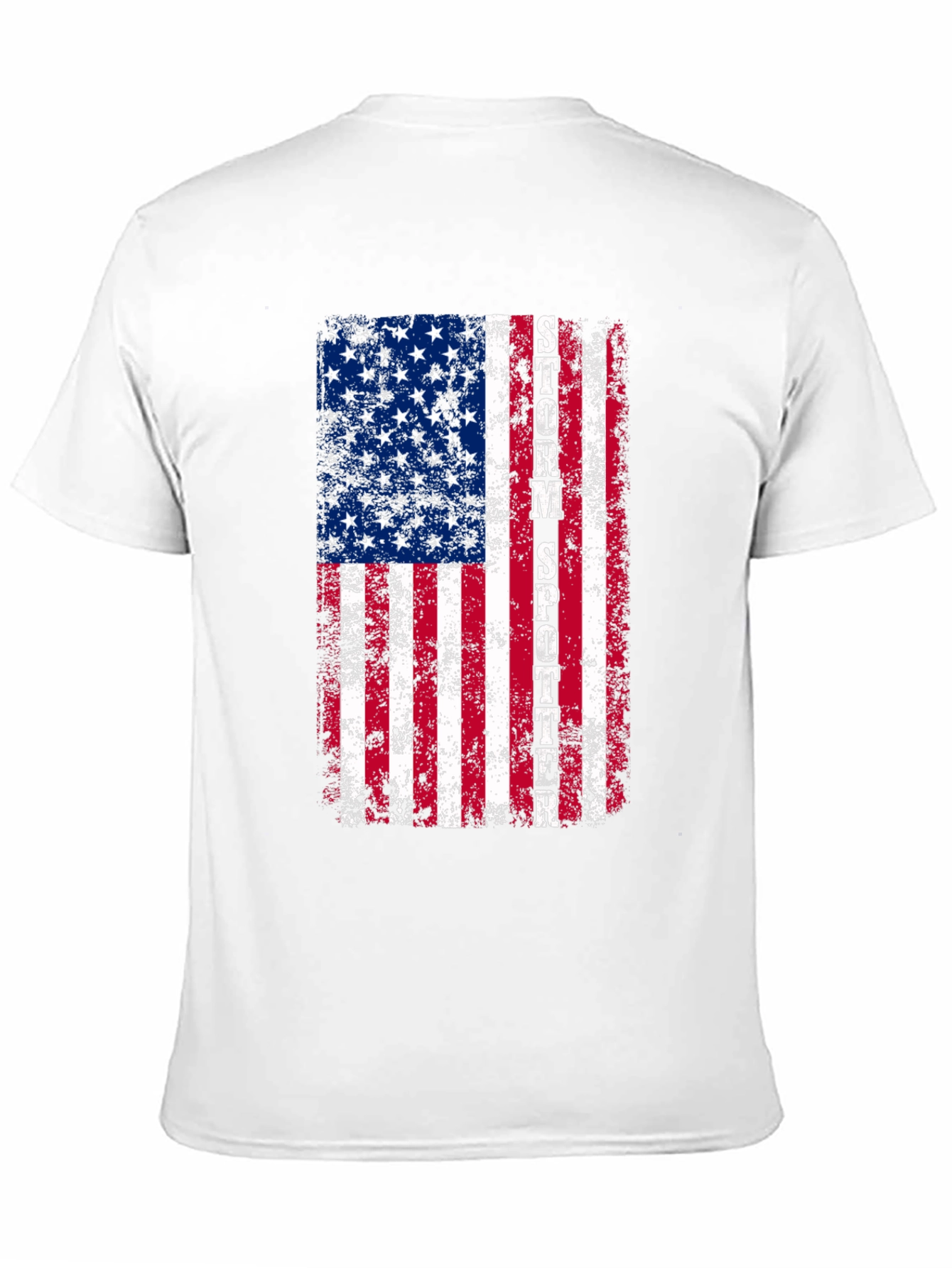 Storm Spotter Distressed American Flag Graphic T-Shirt
